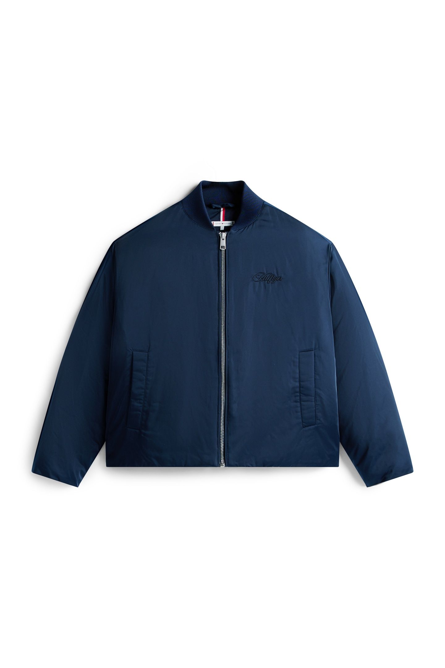 SATEEN PADDED RELAXED BOMBER DARK NIGHT NAVY 3