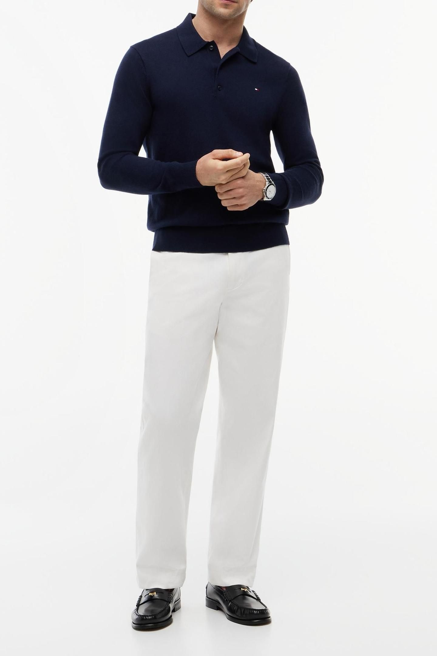 PIMA COTTON CASHMERE SWEATER NAVY BLUE 3