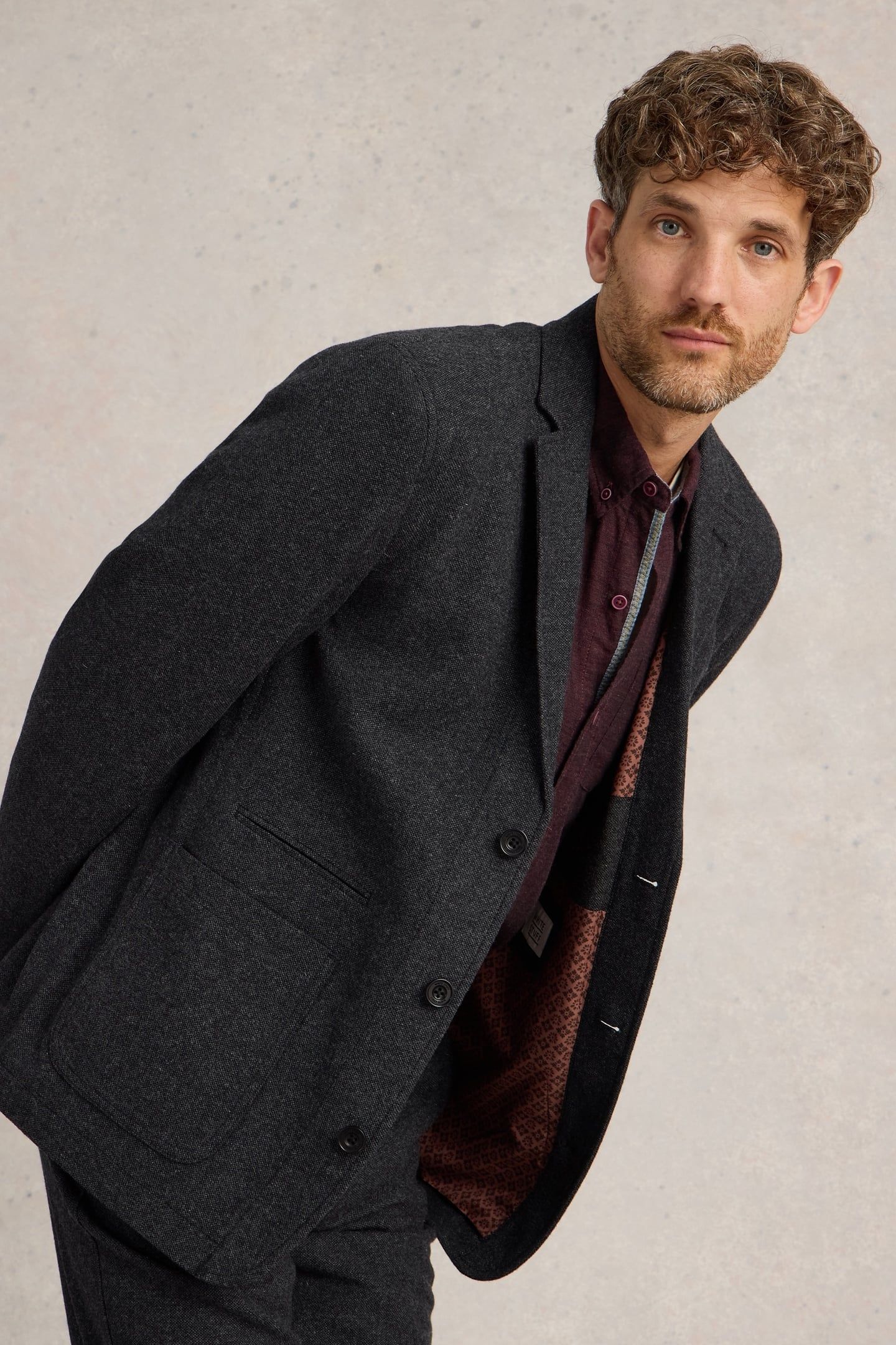 MCKAY WOOL BLAZER CHARCOAL GREY 6