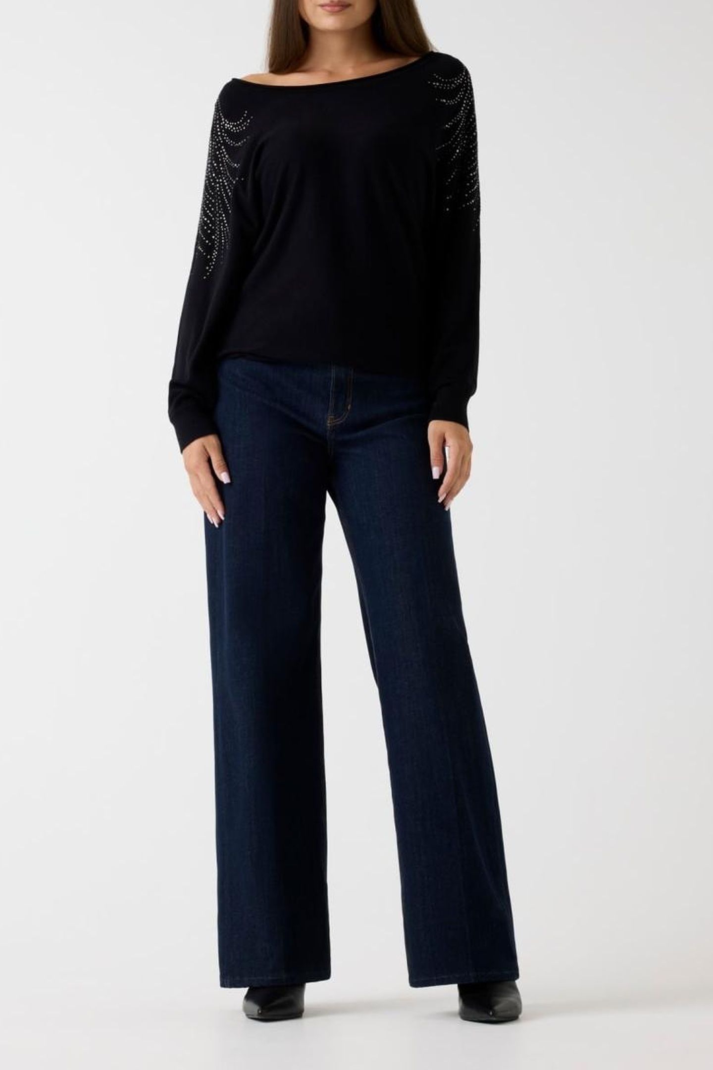 BAT SLEEVE LORETTA L JET BLACK A996 1