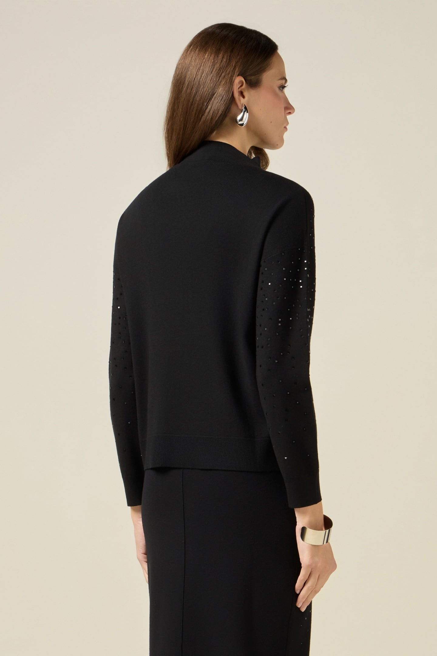 TURTLENECK SWEATER WITH APPLIQUÉS BLACK 2