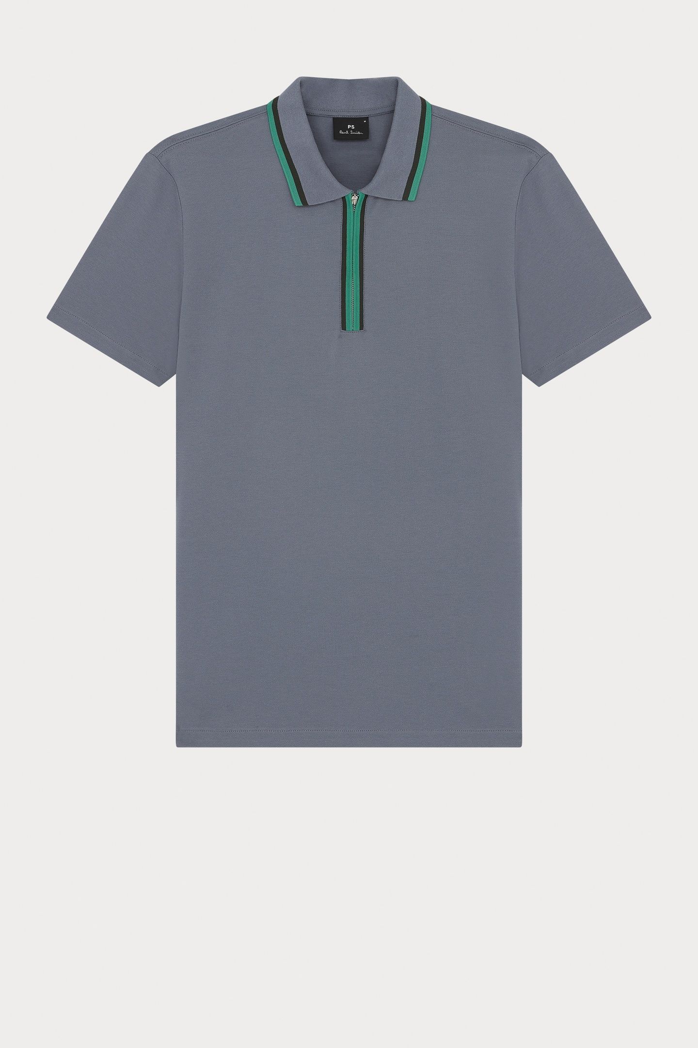 MENS REG FIT HALF ZIP POLO SLATE 5
