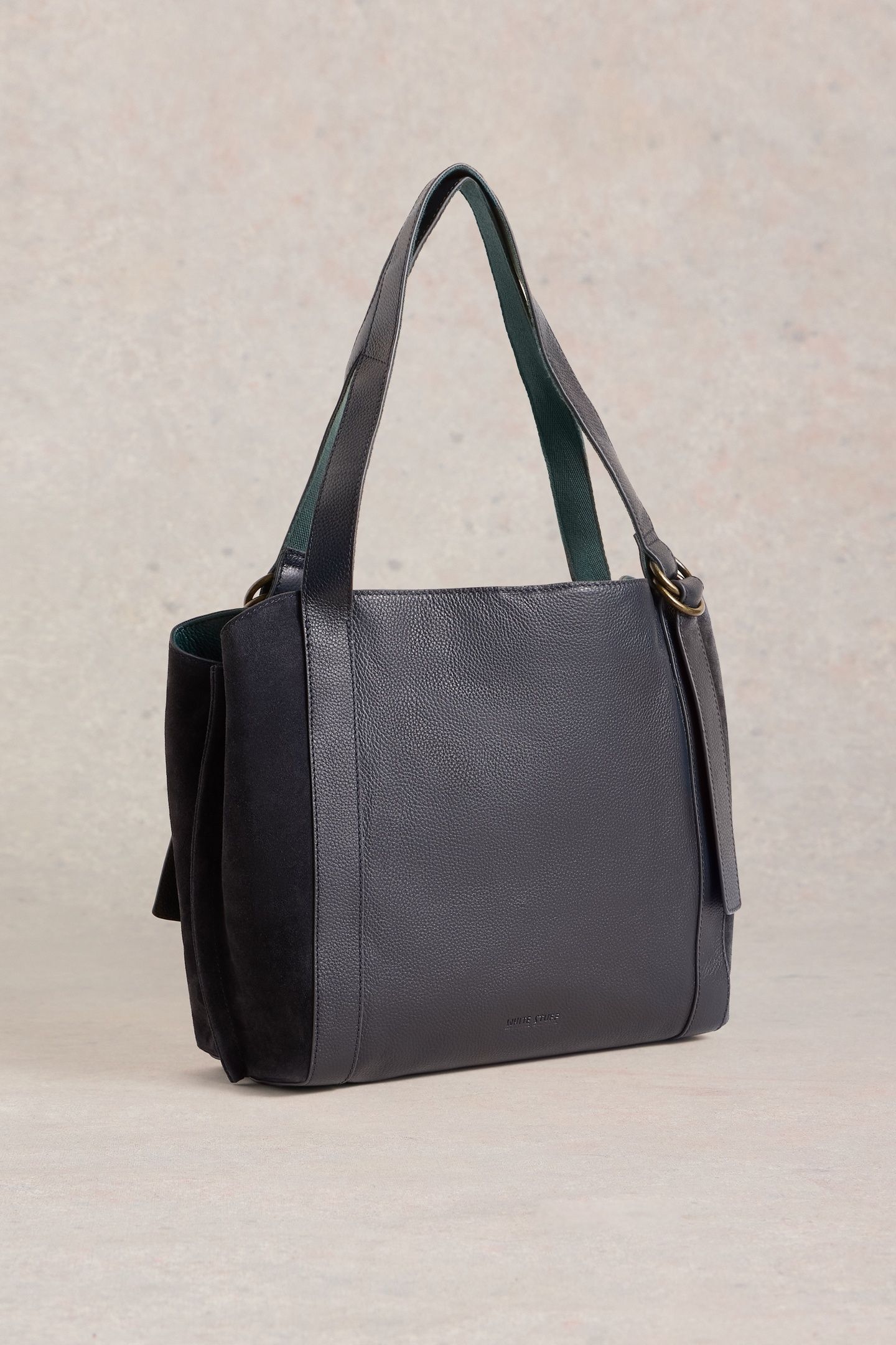 HANNAH LEATHER TOTE DARK NAVY 4