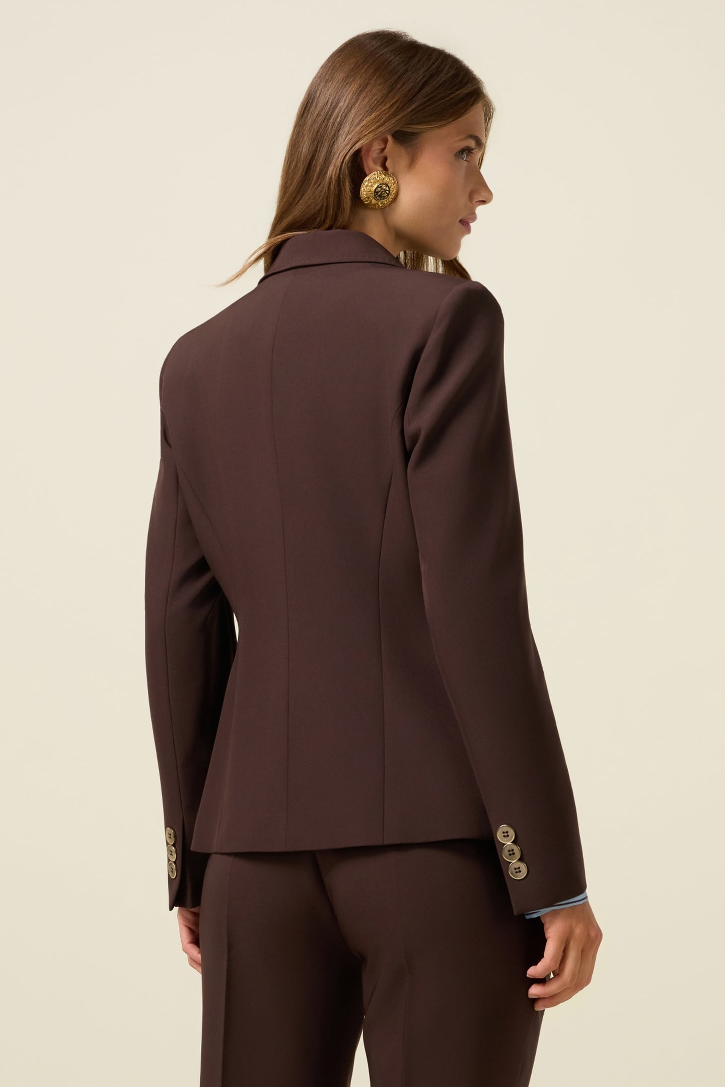 TECHNICAL FABRIC BLAZER BROWN 3