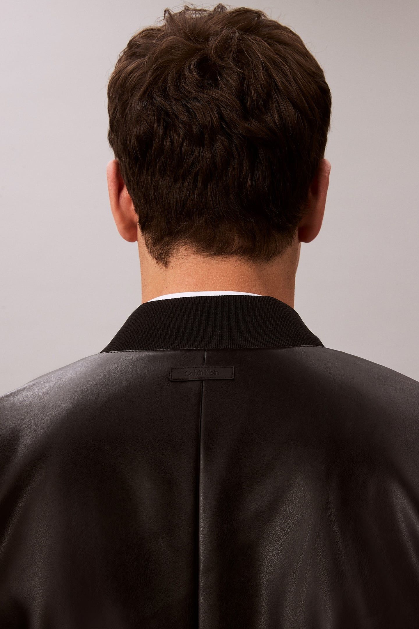 LS FAUX LEATHER BOMBER BLACK 5