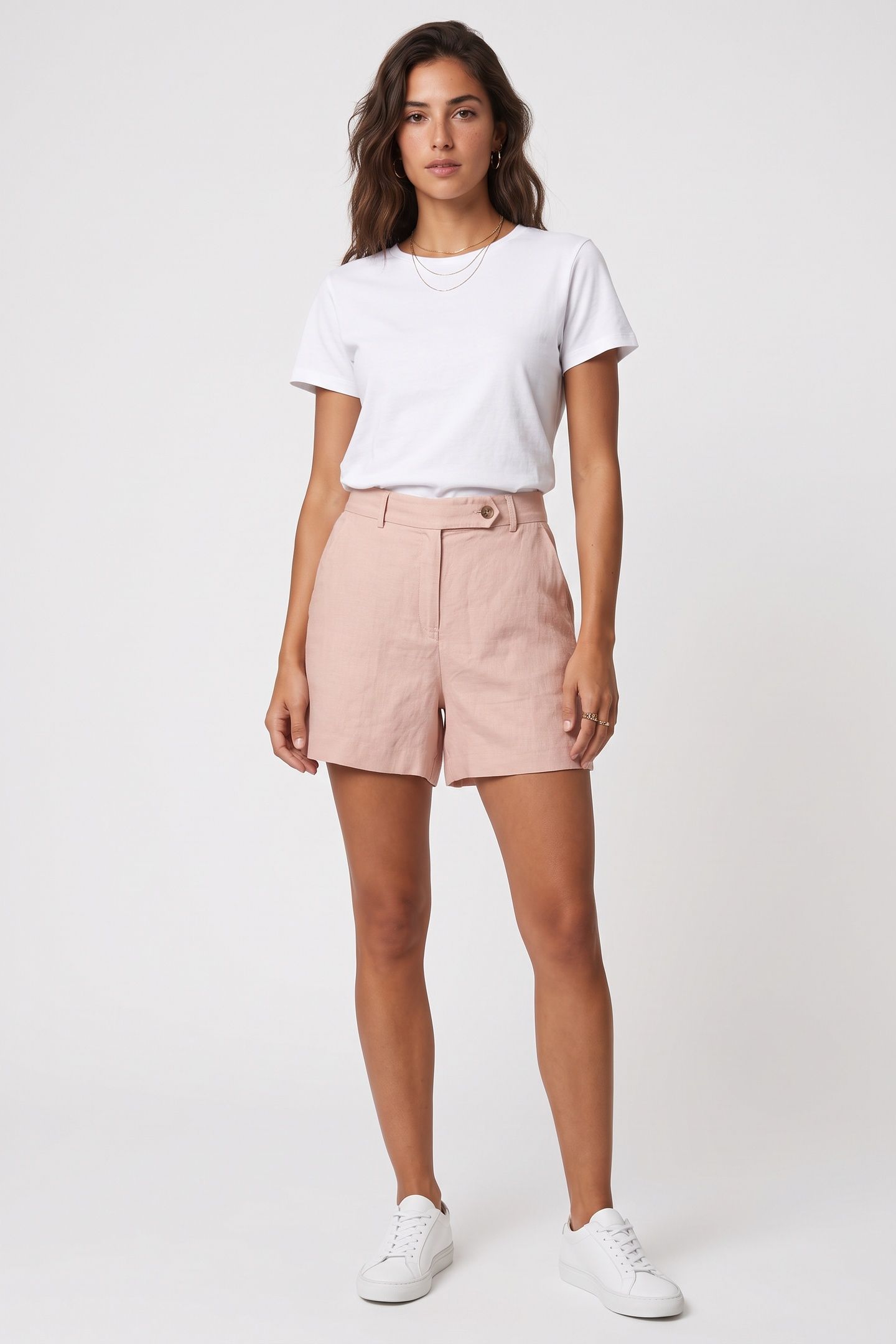 ES NALA LINNEN SHORTS BROWN 1