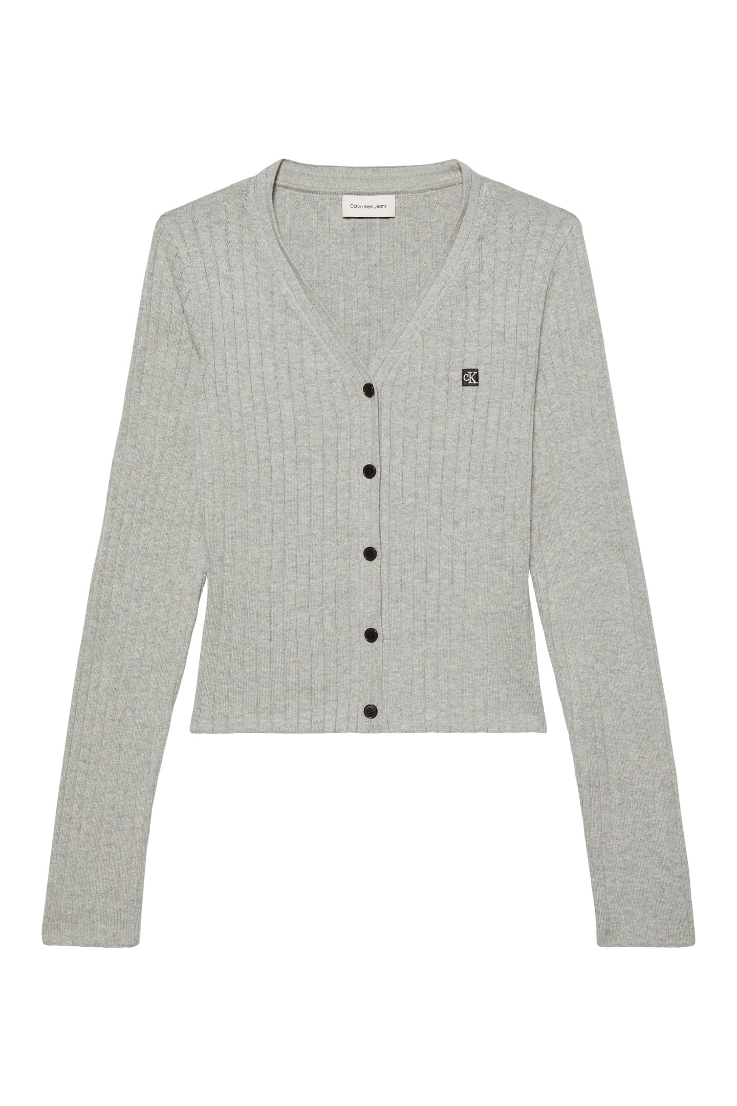 COTTON RIB CARDIGAN B10 GREY HEATHER 4