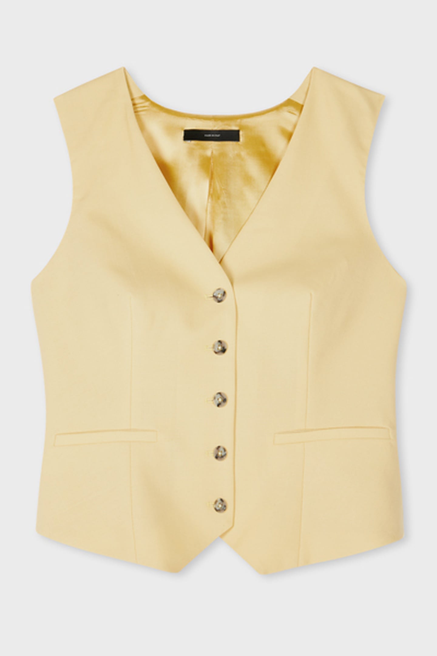 WOMENS WAISTCOAT LEMON YELLOW 6