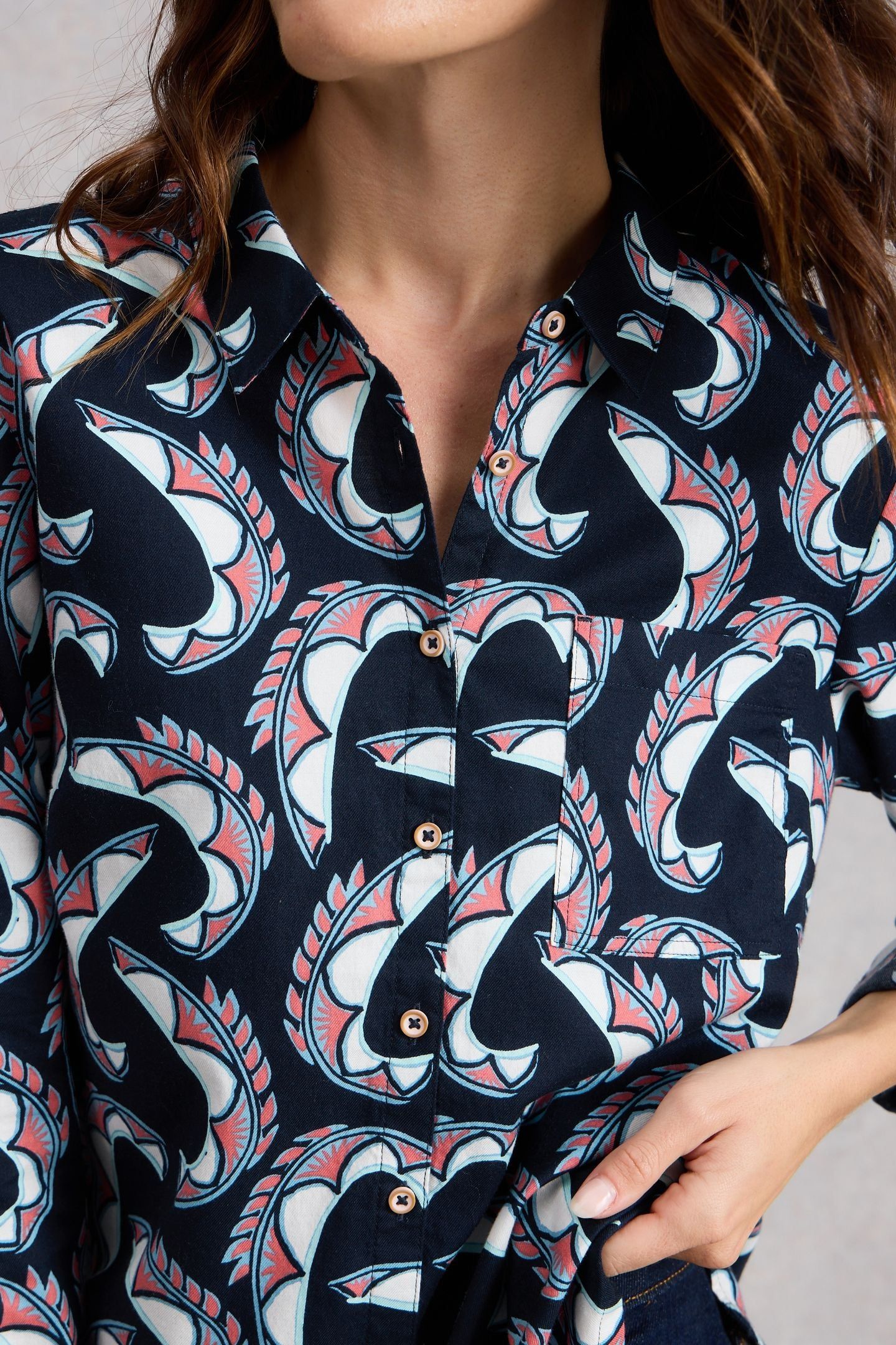 MAPLE SHIRT NAVY PRINT 4