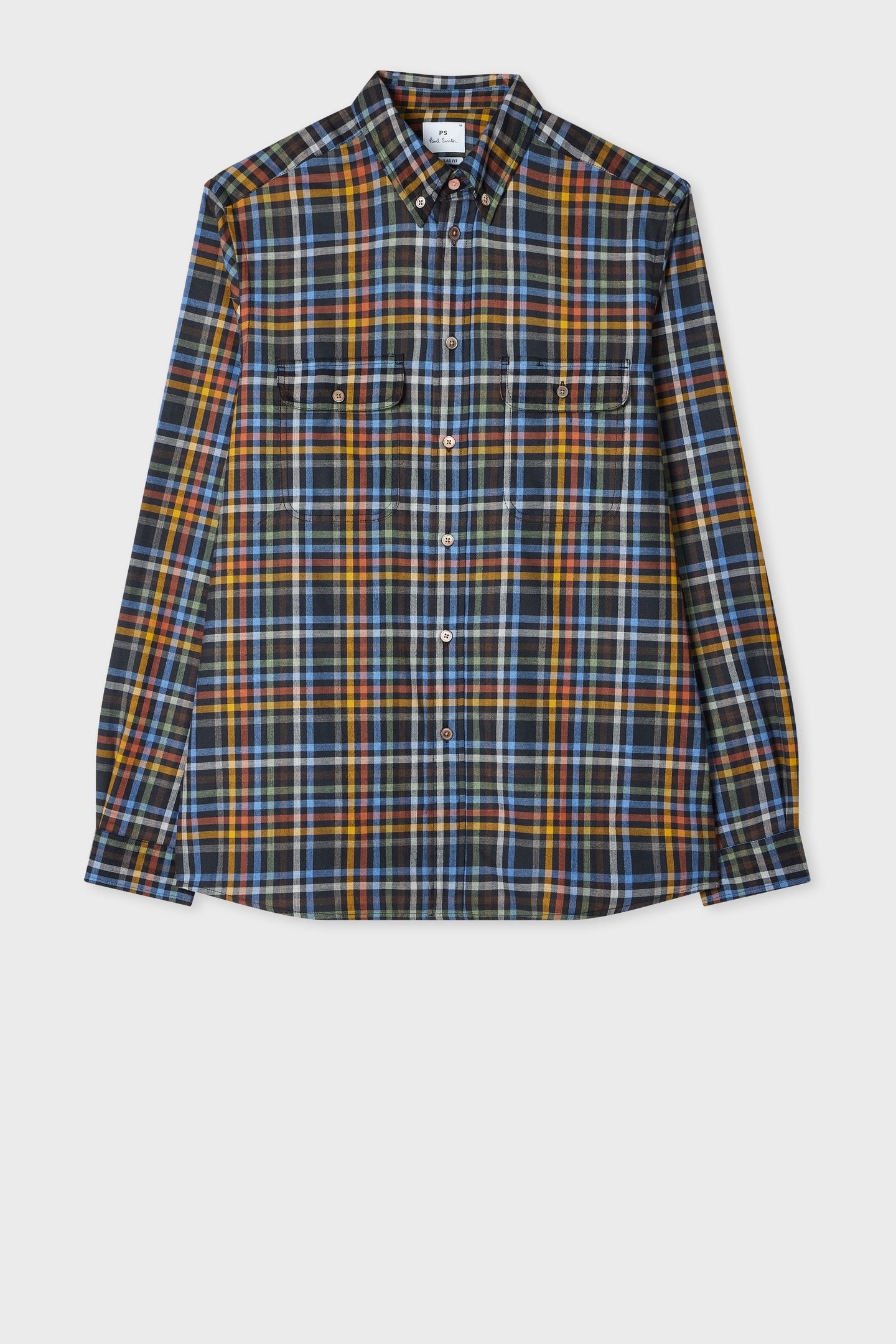 MENS LS REGULAR FIT BD SHIRT MULTI COLOURED 1