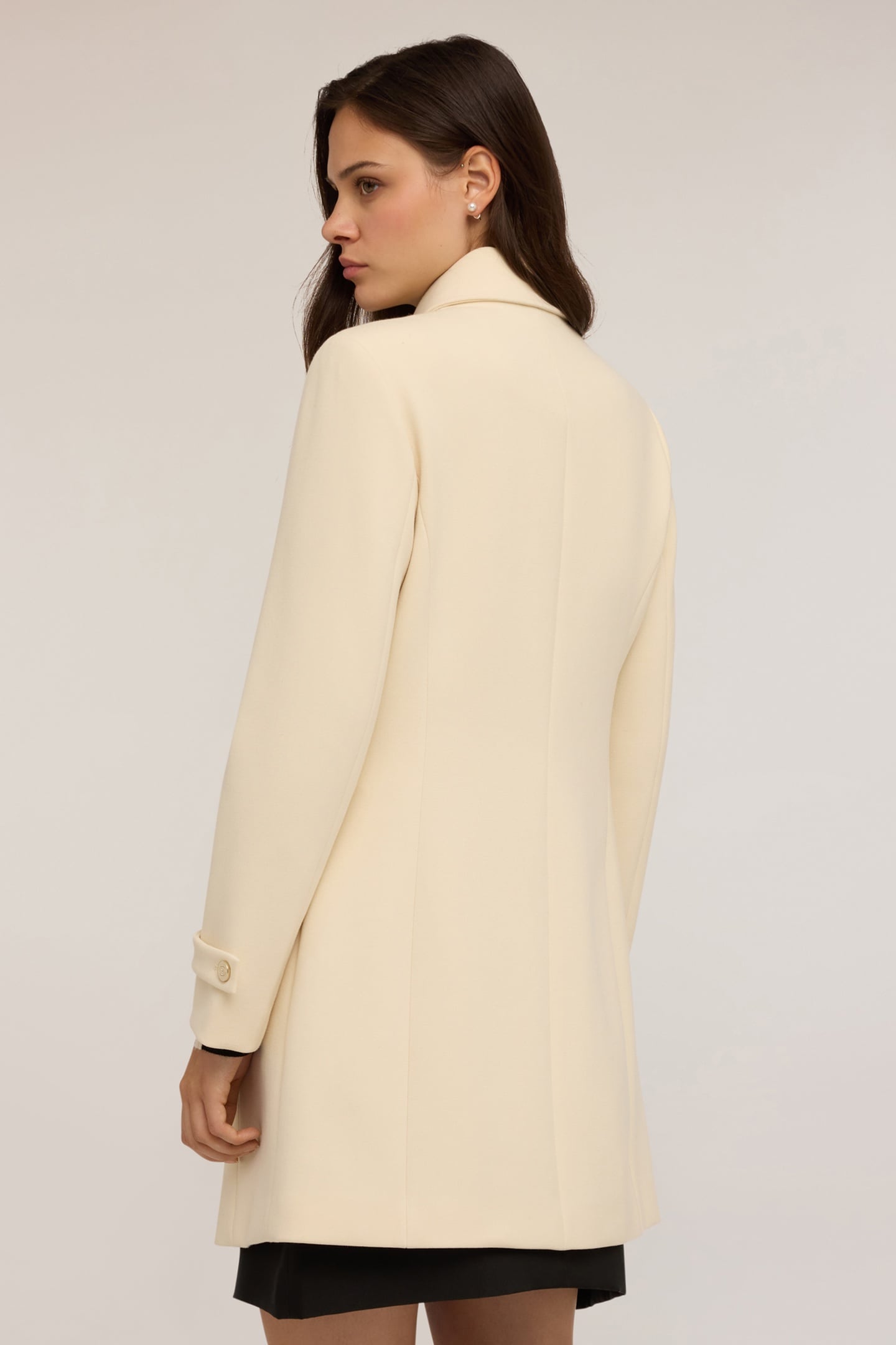 SINGLE-BREASTED VISCOSE BLEND COAT BEIGE 3