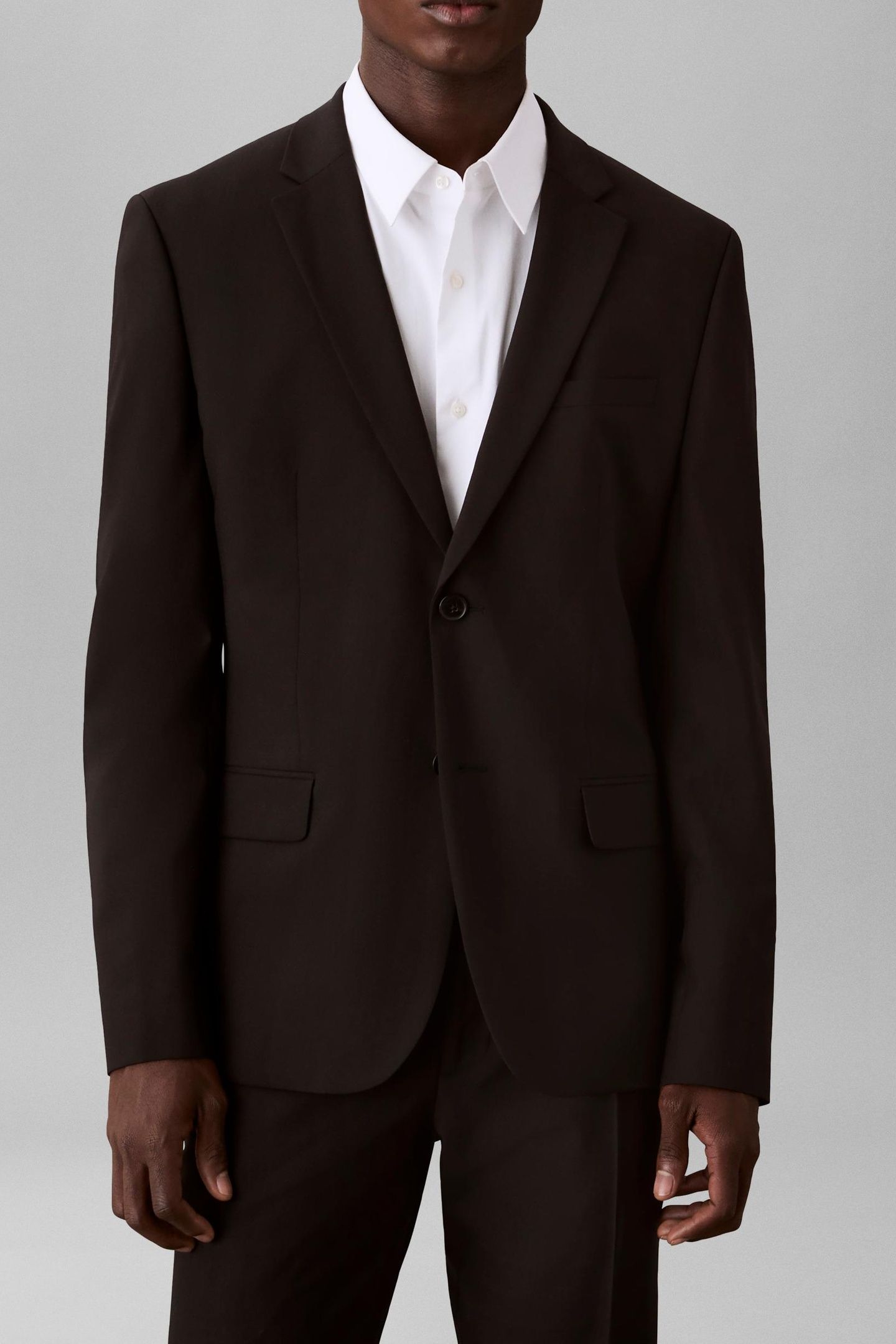 LS ITALIAN WOOL BLEND BLAZER BLACK 1