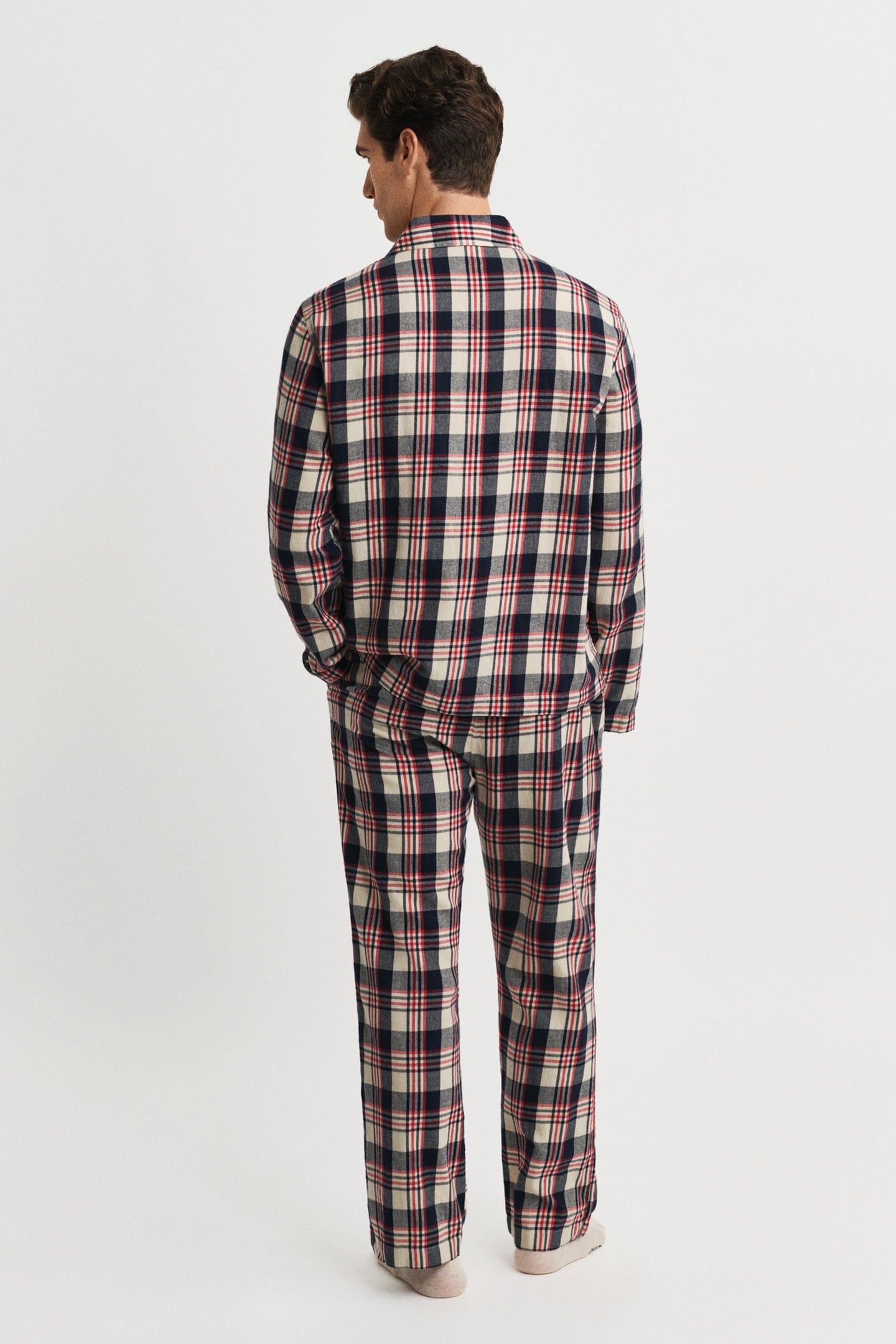 FLANNEL CHECK PAJAMA SET GIFT BOX RUBY RED 2