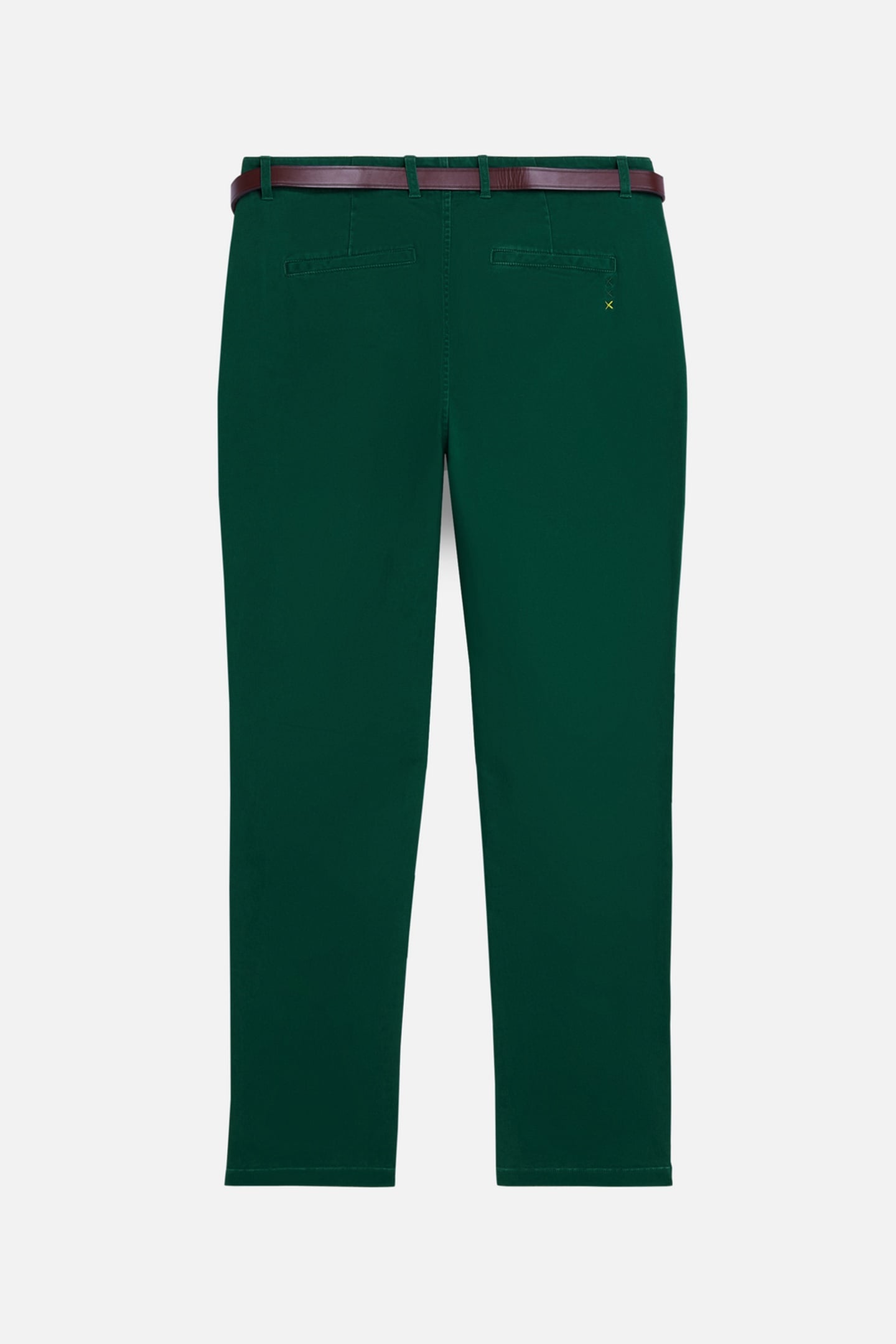 WARREN COTTON TWILL WASHED CHINO WITH BELT RAINFOREST 2
