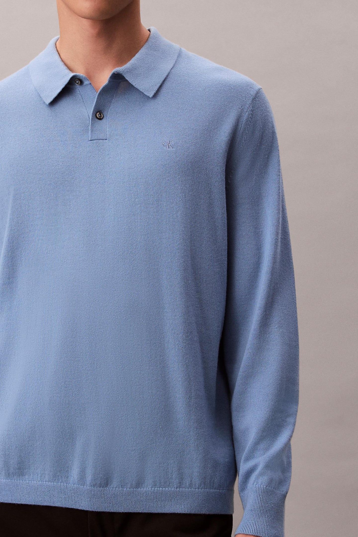 LS 100% MERINO POLO TRACK BLUE 6