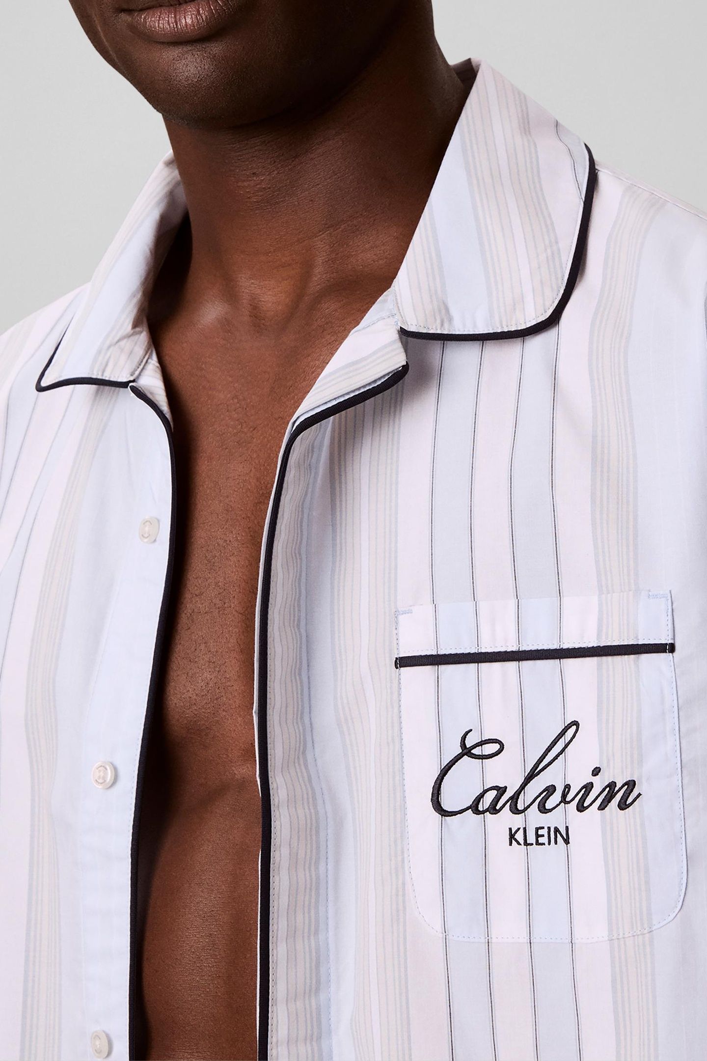 SCRIPT L/S BUTTON DOWN CREST STRIPE 5