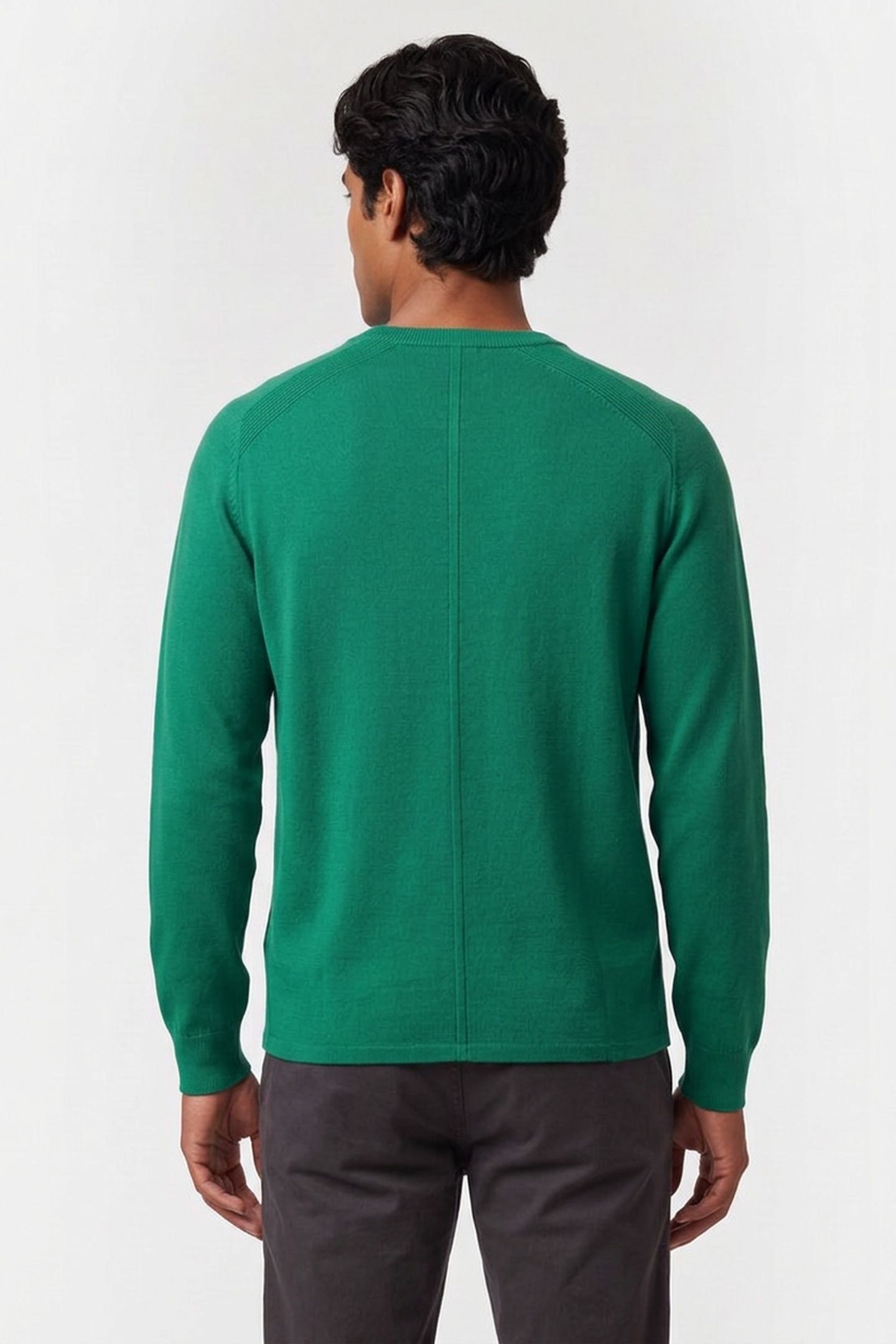 LS SNOWY TECH KNIT CREWNECK DECO GREEN 2