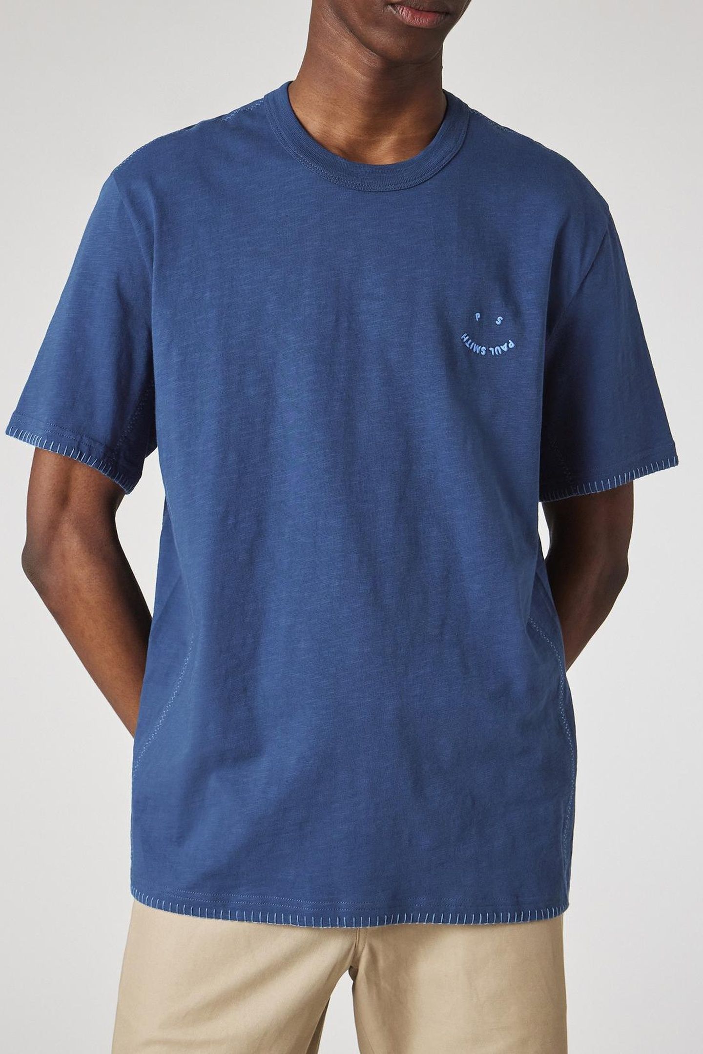 MENS CASUAL FIT SS T SHIRT HAPPY NAVY 1