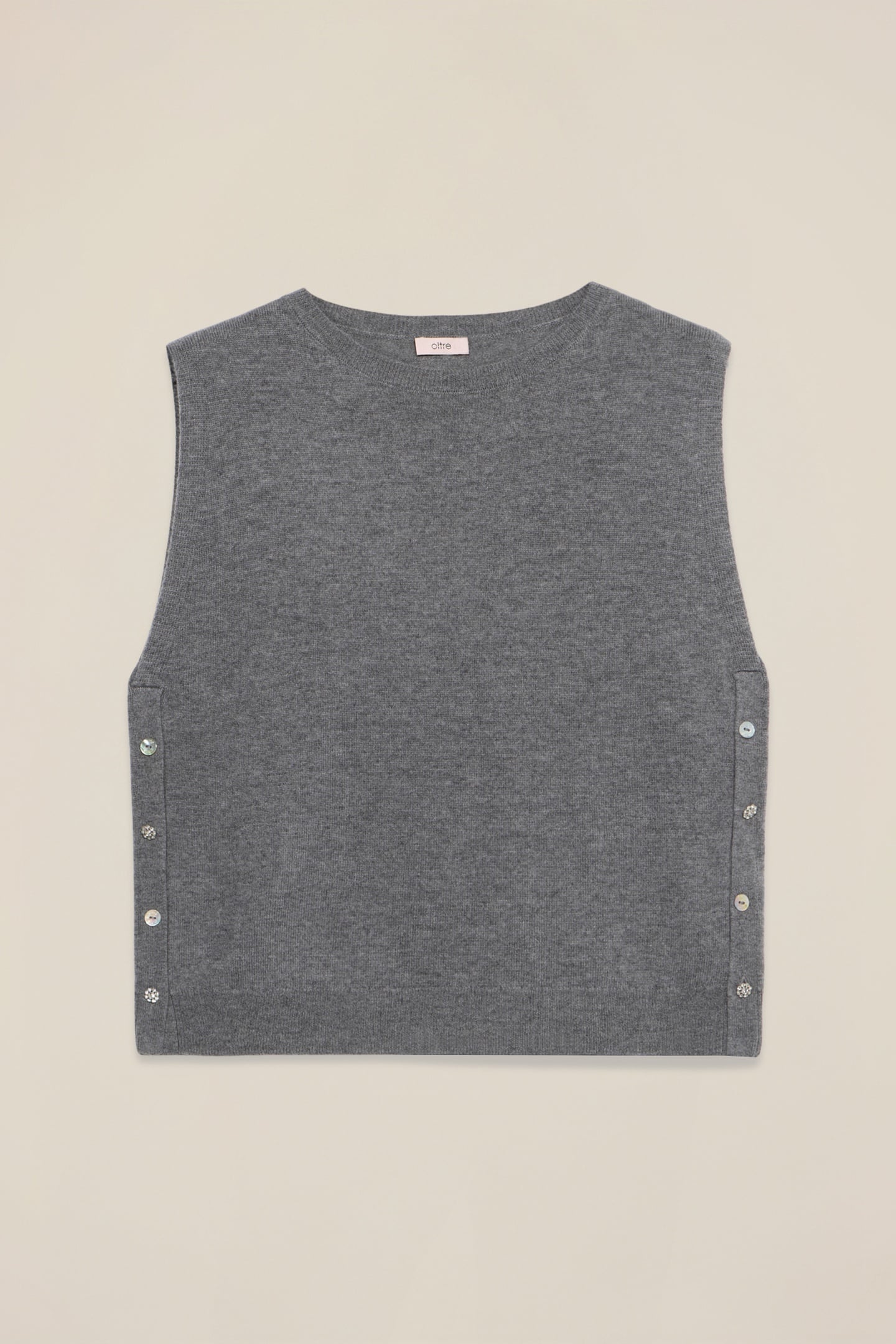 WOOL AND CASHMERE CARDIGAN WITH BUTTONS GREY 6