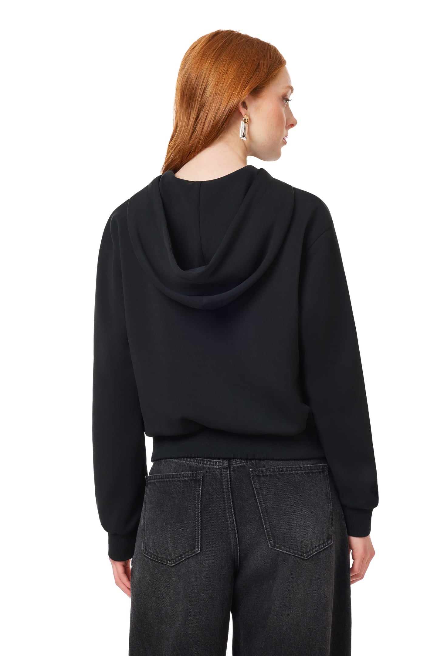 QUARTER ZIP HOODIE BLACK 2
