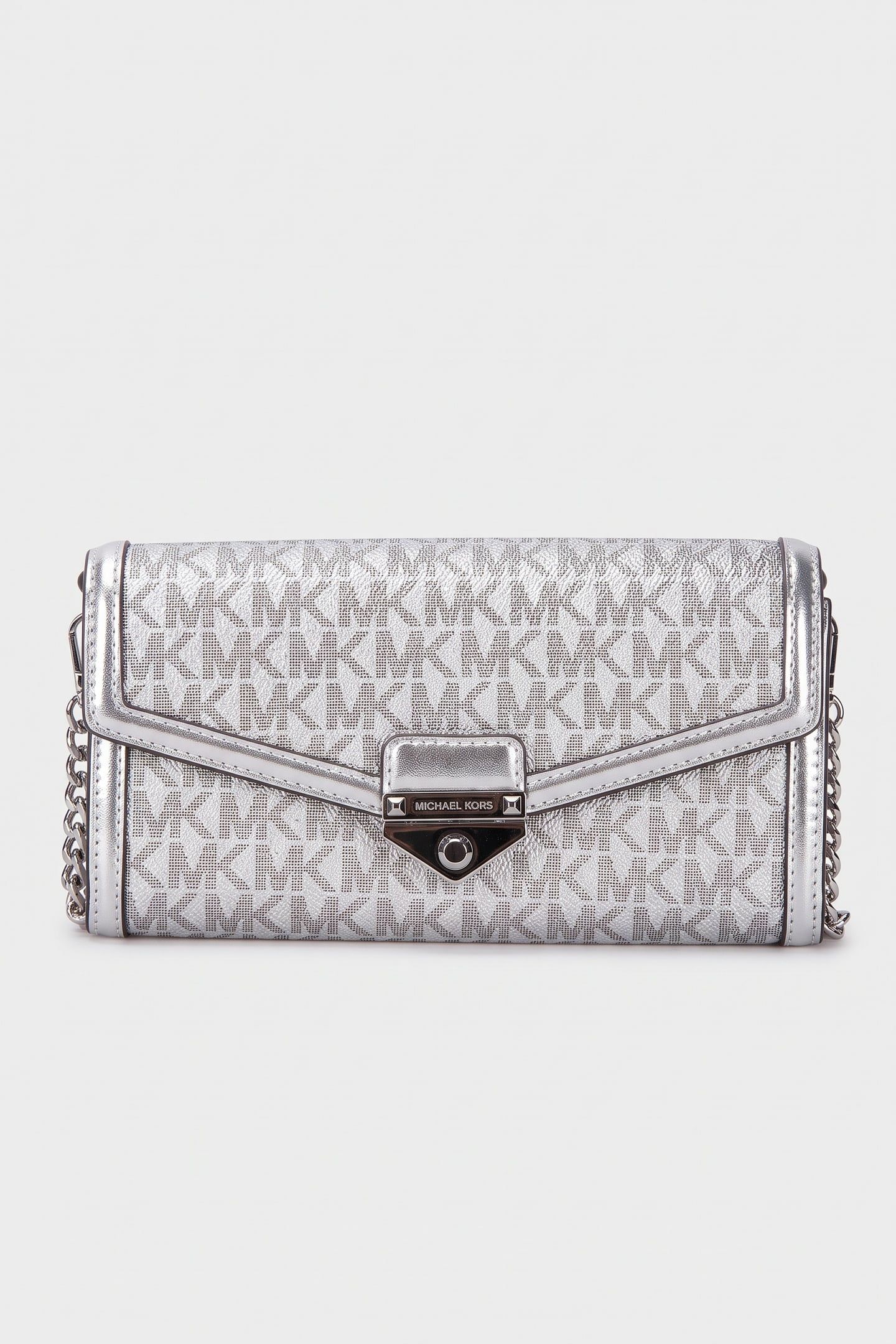 LARGE WLLT ON A CHAIN CROSSBODY SILVER 1