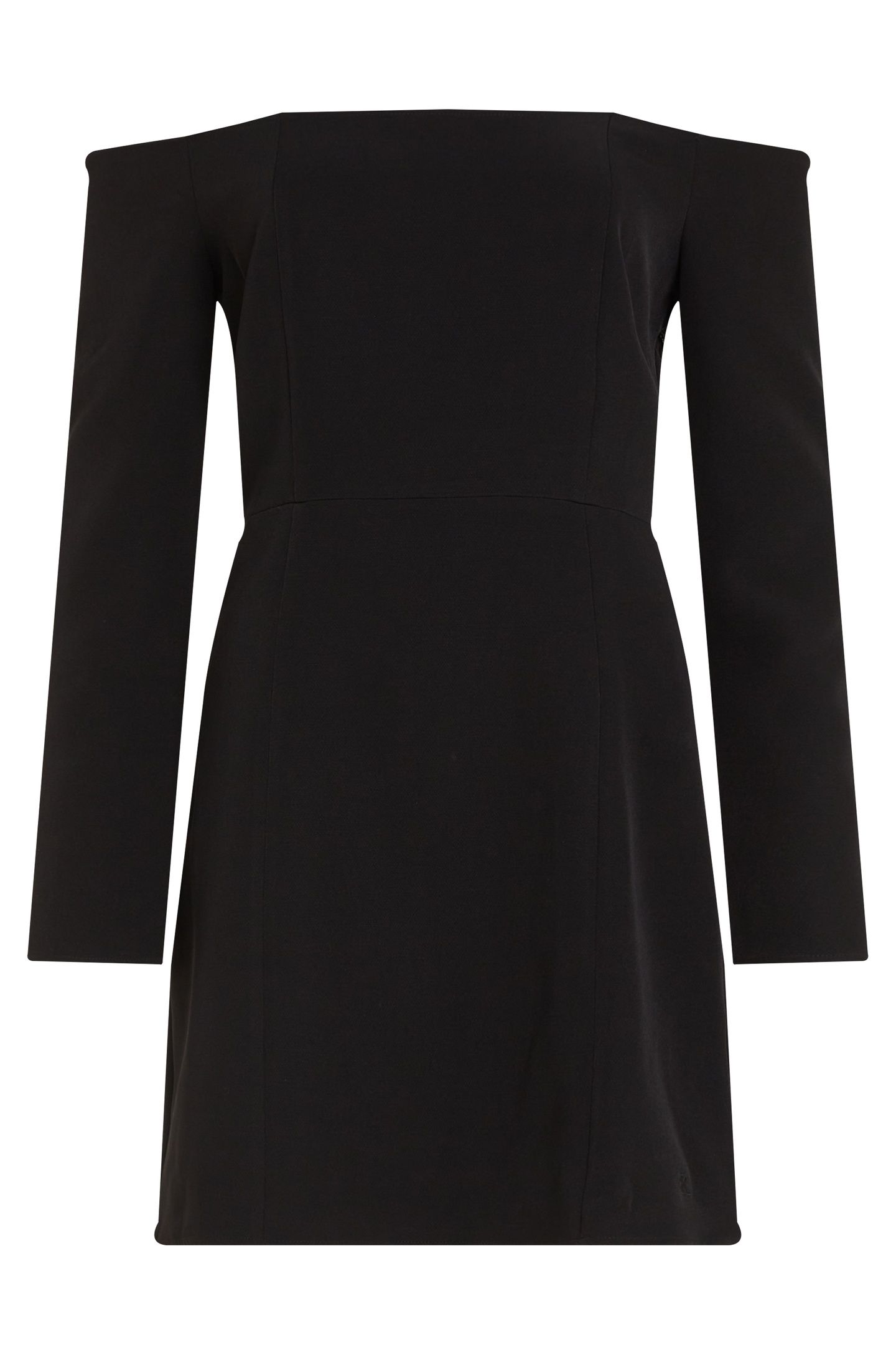 BARDOT WOVEN DRESS BLACK 4