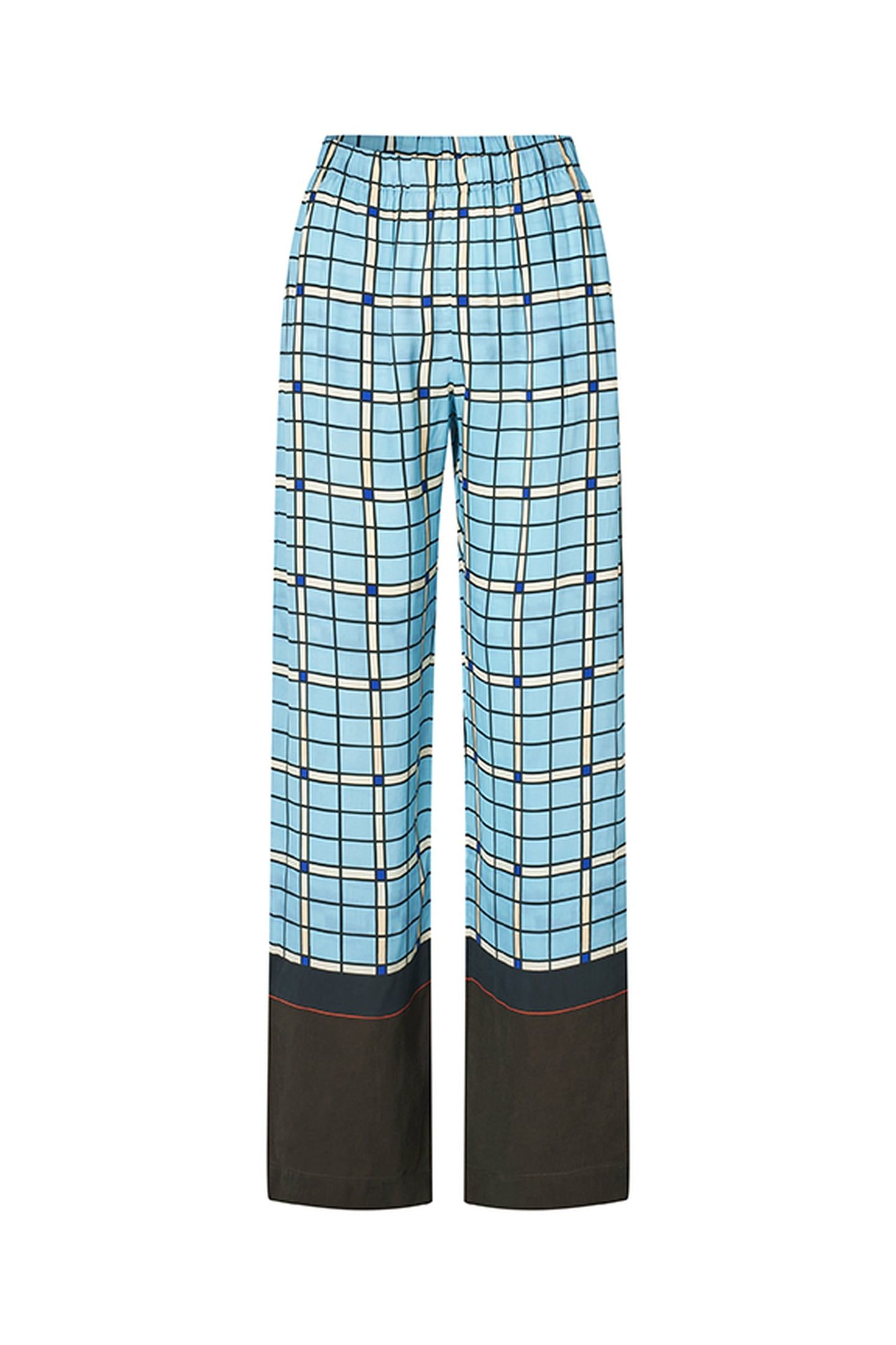 ELASTICATED LONG PANTS WINDOW CHECK 5