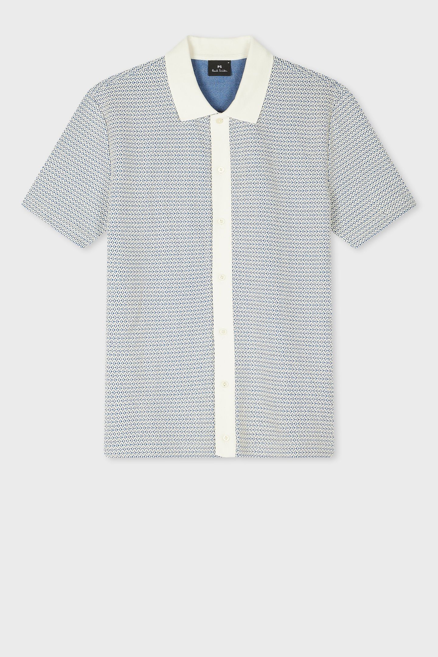 MENS SS POLO SHIRT BUTTON FRONT OFF WHITE 1
