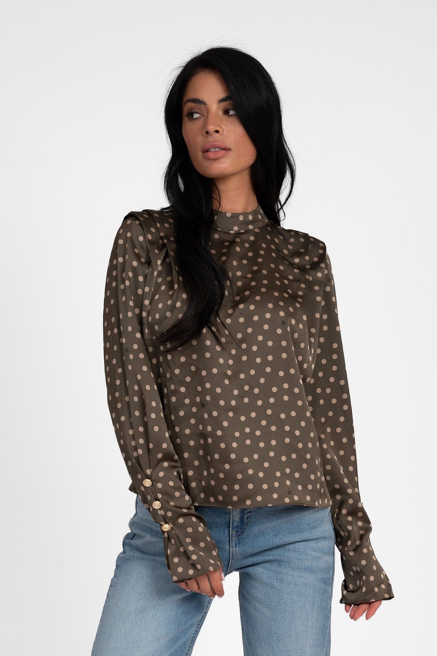 HINDIRA BLOUSE ARMY BROWN 1