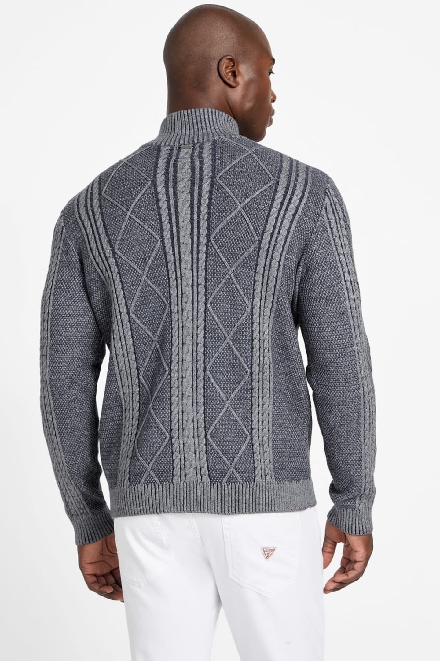 LS 1/2 ZIP MN NOEL C MARINE HEATHER MULTI 2