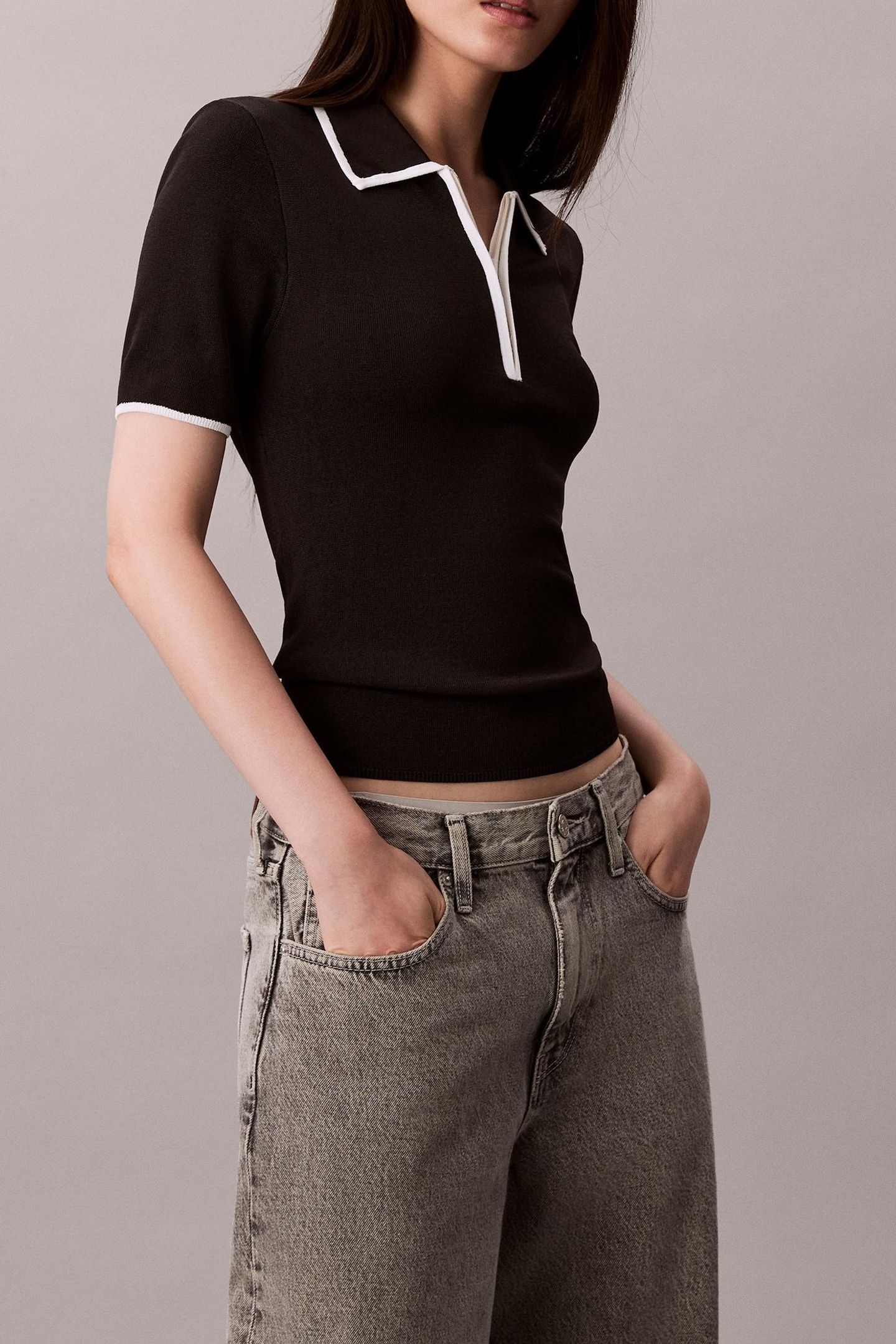 SHORT SLEEVE POLO BLACK COMBO 1