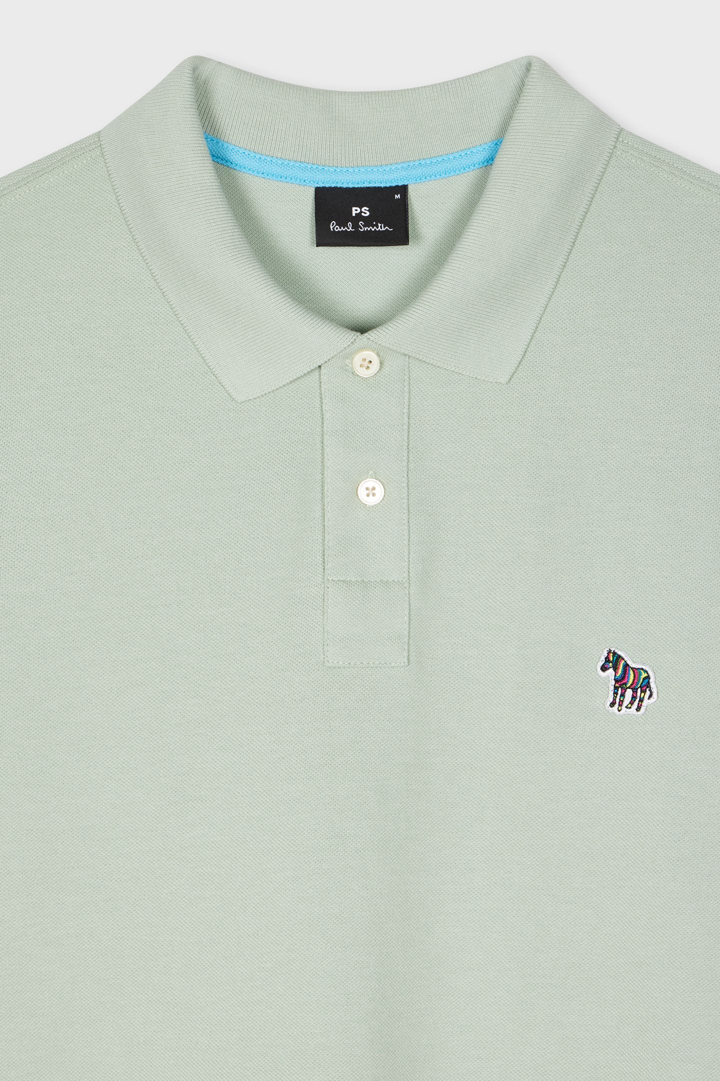 MENS REG FIT SS POLO SHIRT ZEBRA PASTEL GREEN 6