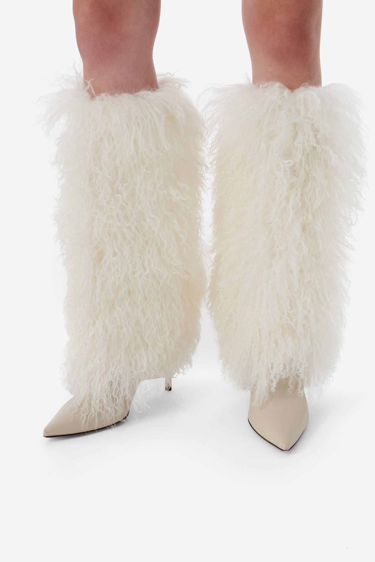 DAVYN LONG FUR BOOT ECRU 2