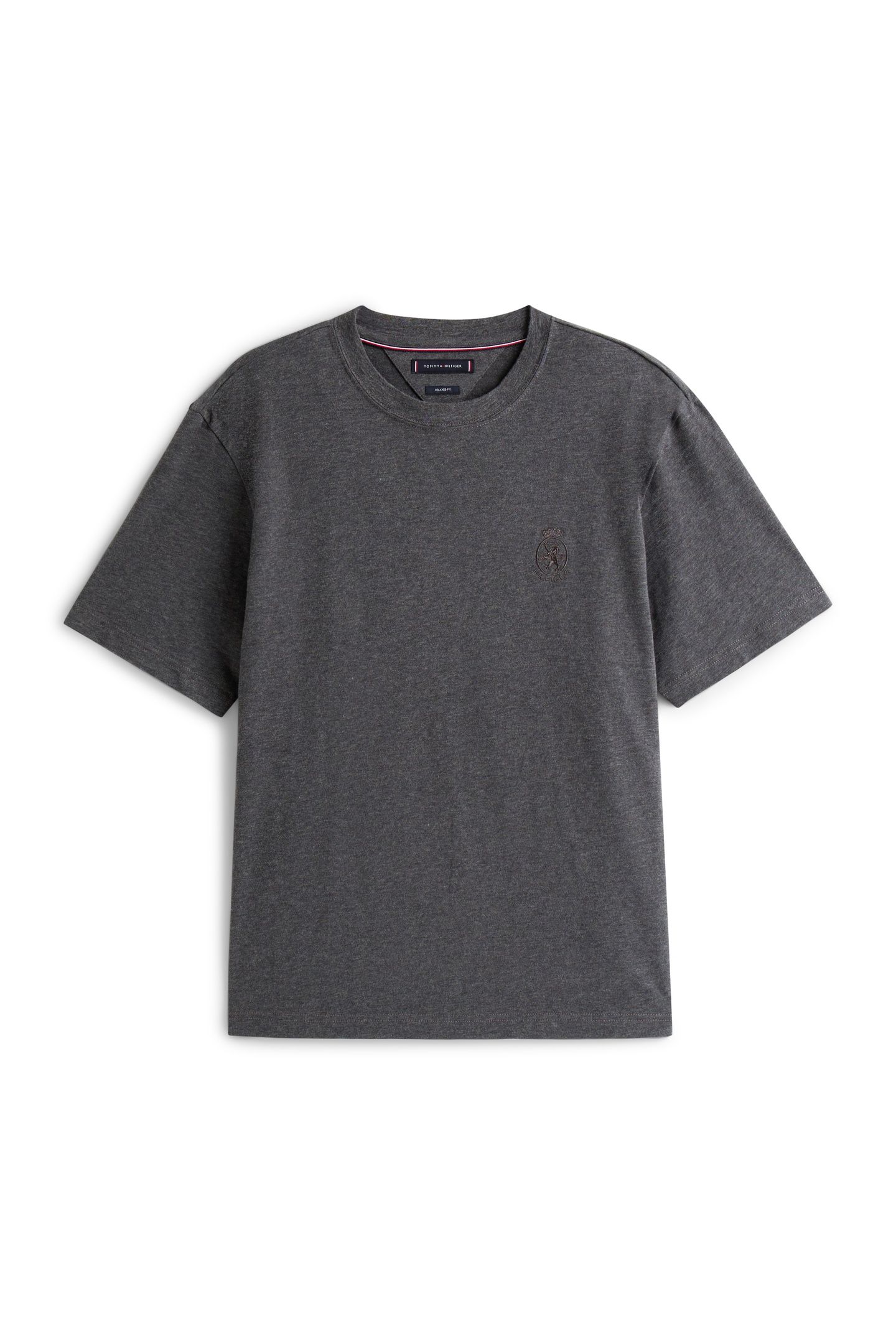 SMALL CREST GRAPHIC DARK GREY MARBLED HEATHER 4