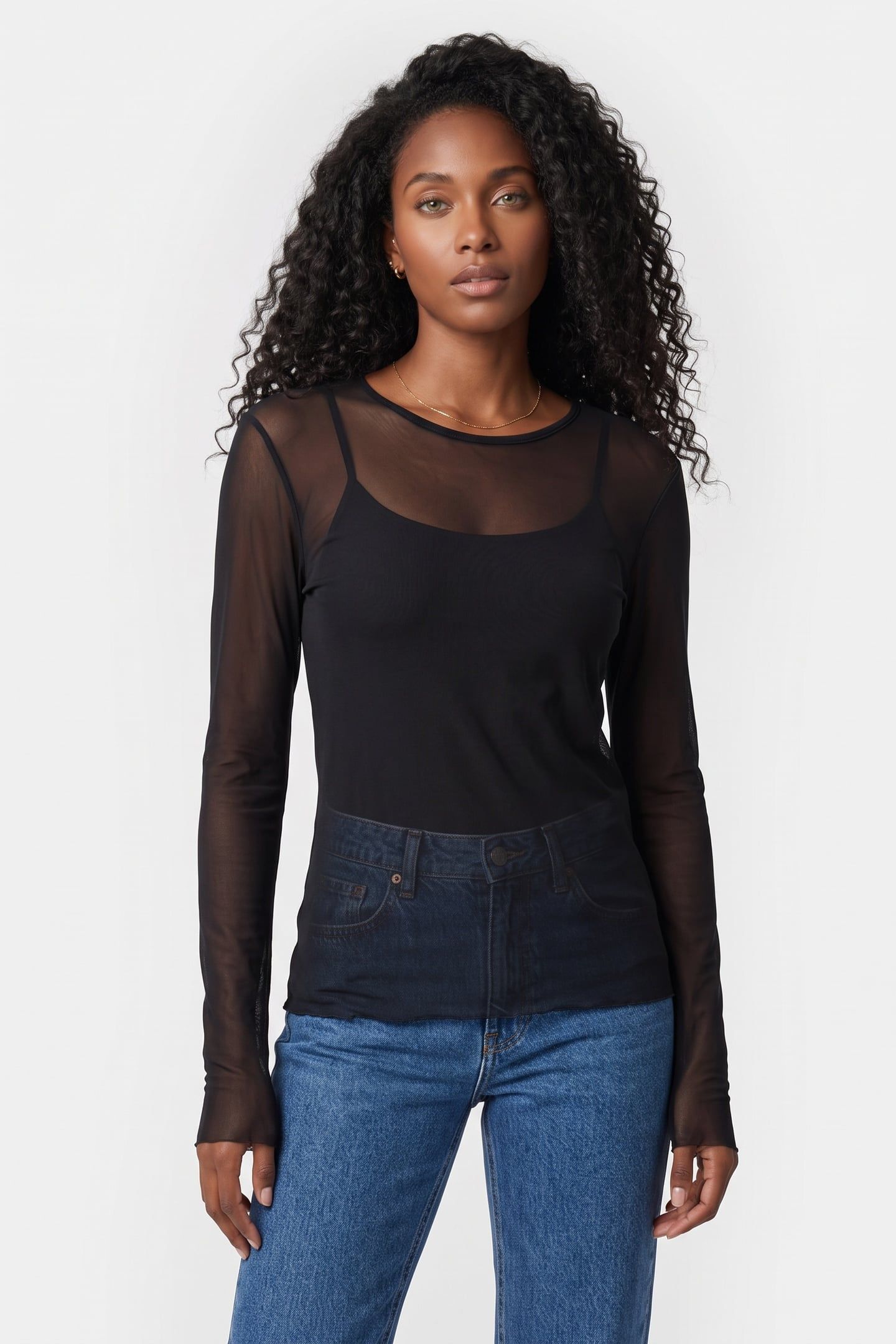 MILA SILK RIB LS BLACK 1