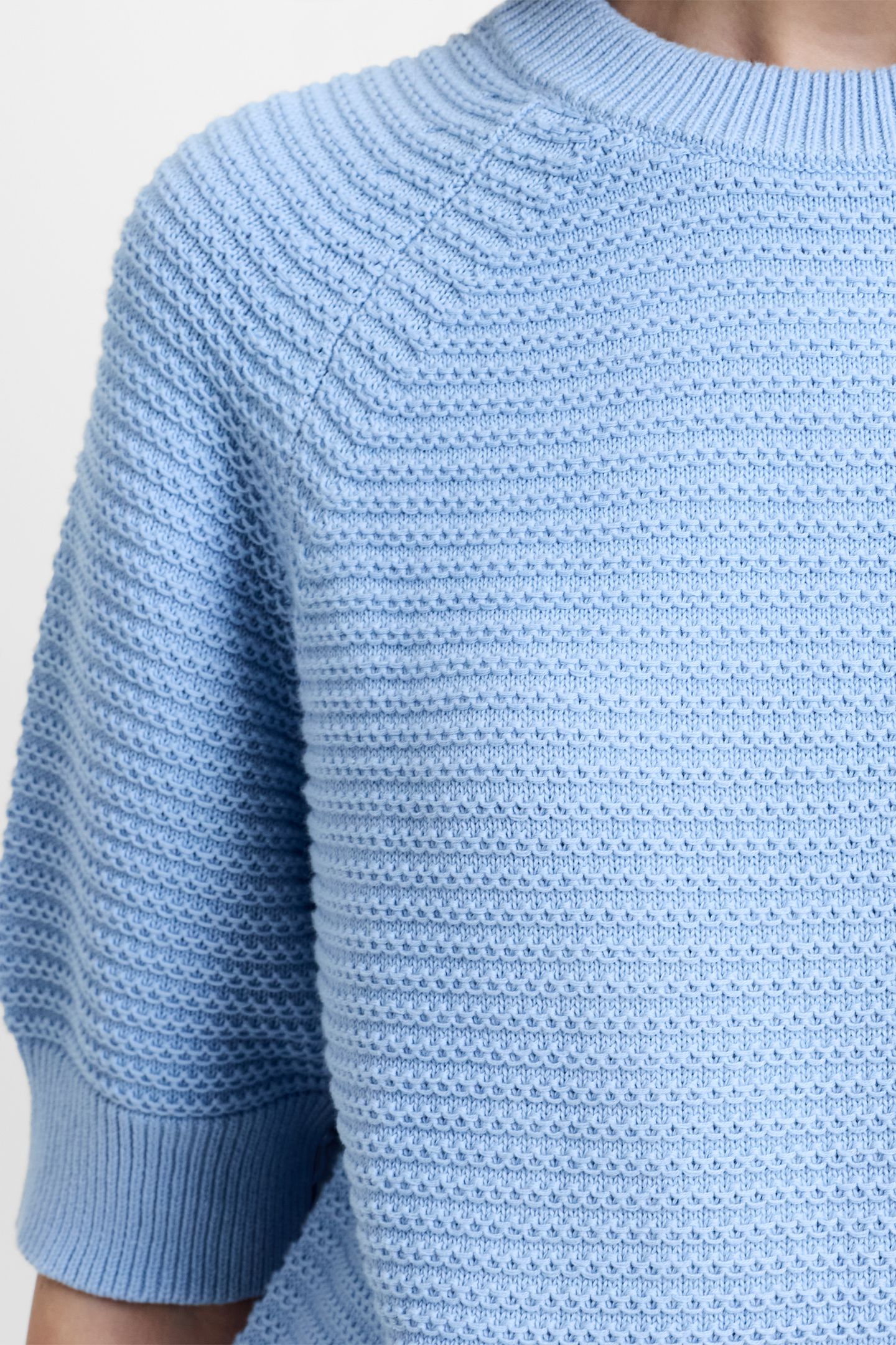 LILY MOZART SS HIGH NECK KNIT PRETTY BLUE 5