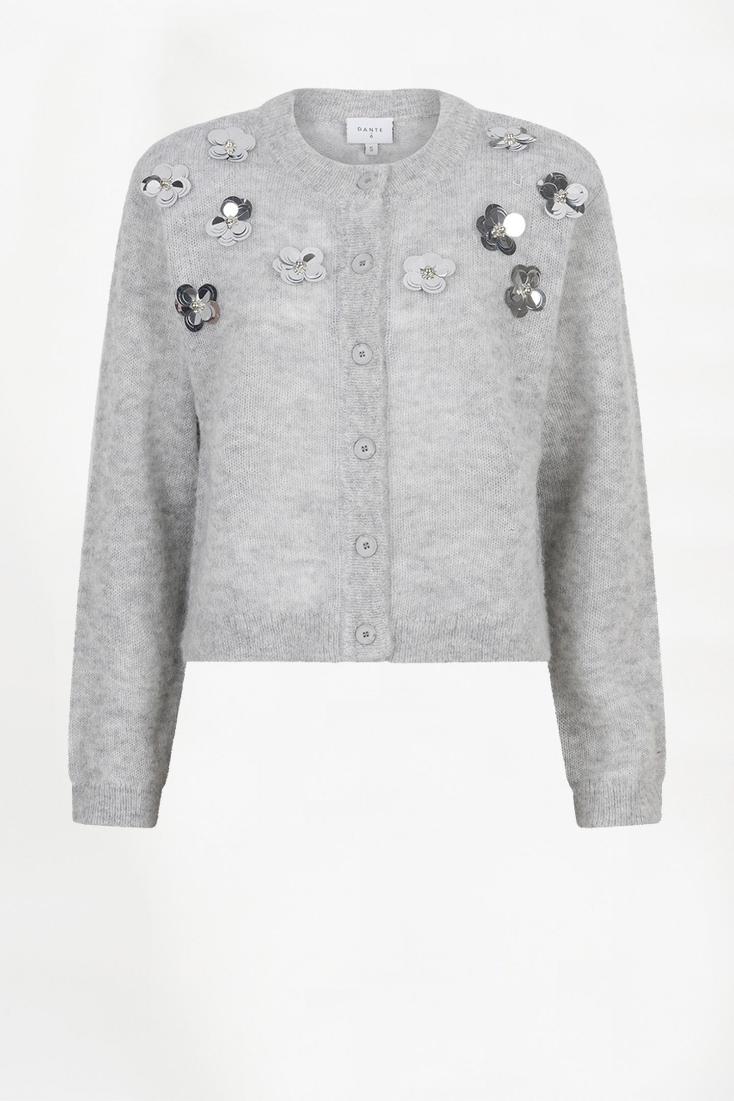 FAWN SEQUIN CARDIGAN HEATHER GREY 5