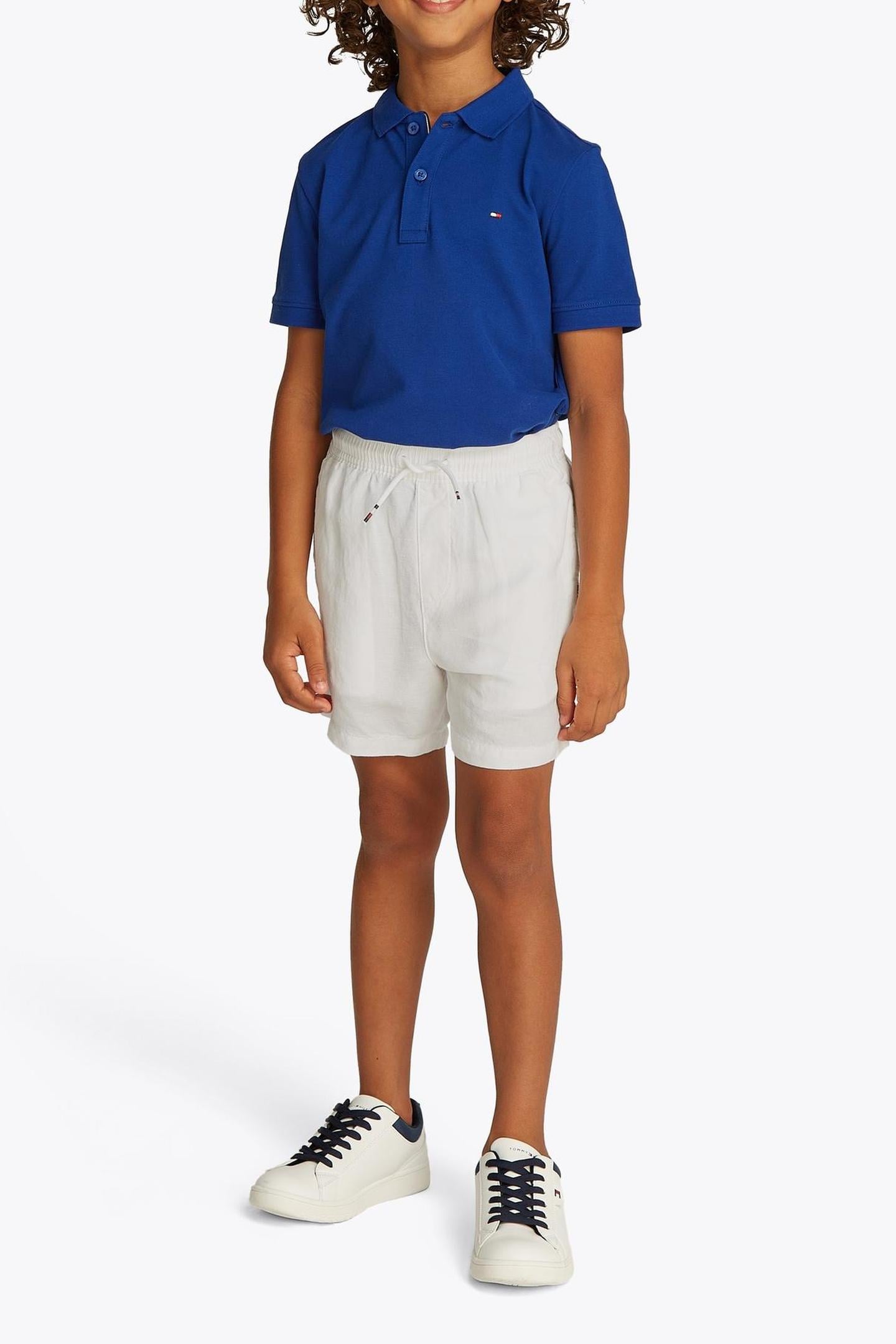 BOYS LINEN VISCOSE SHORT WHITE 1