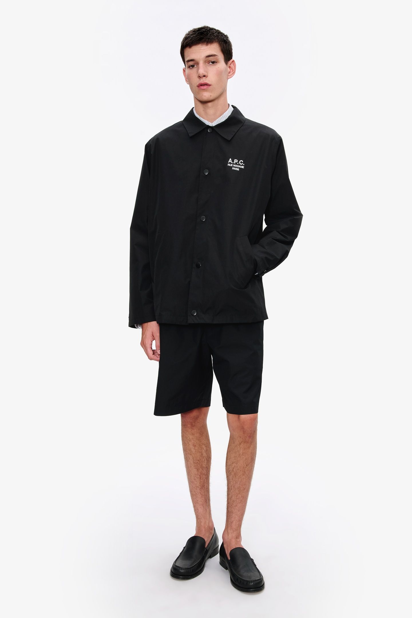 UNISEX JACKET WITH SNAP BUTTONS BLACK 1