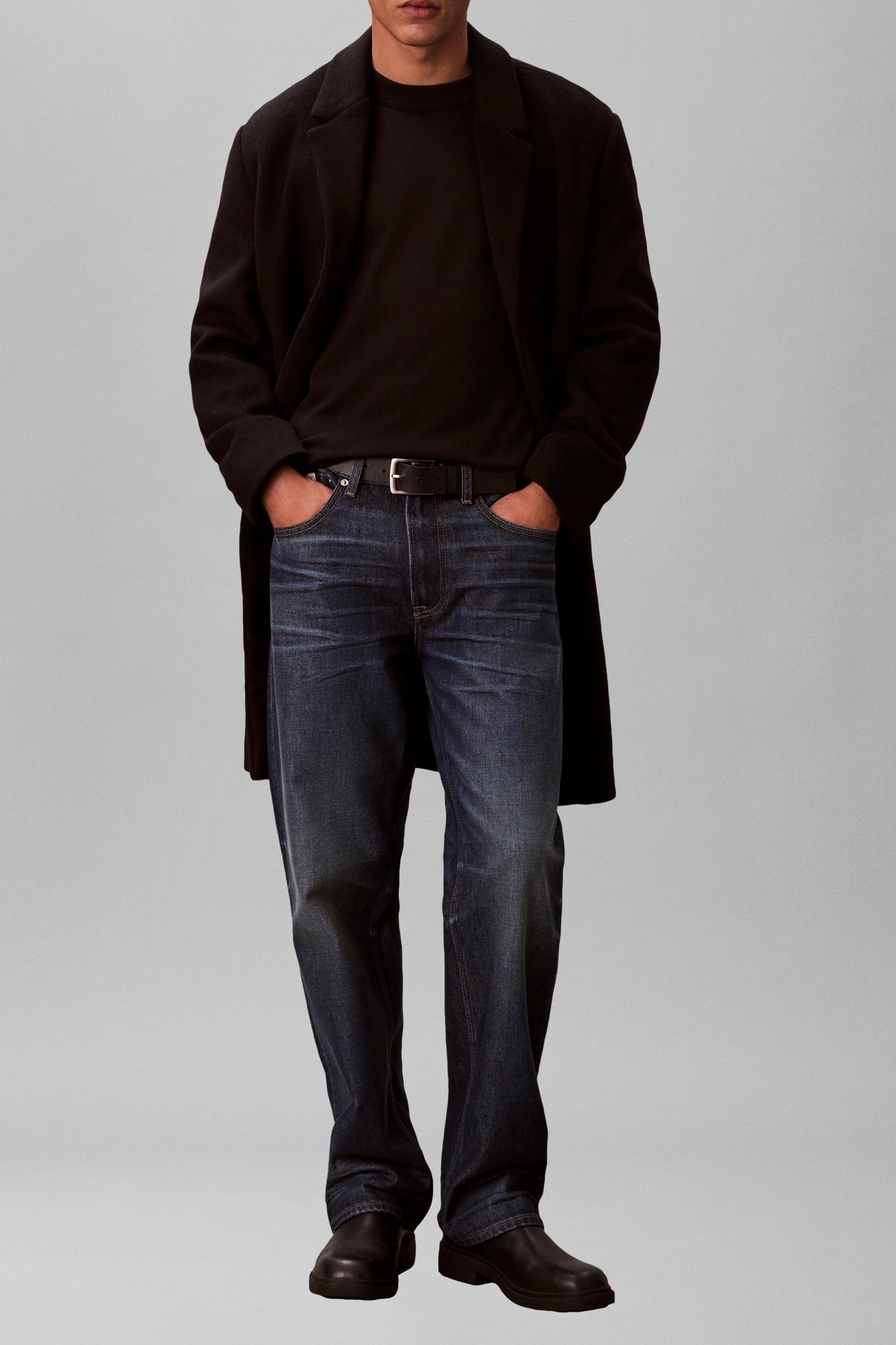 LS COTTON RELAXED CREWNECK BLACK 3