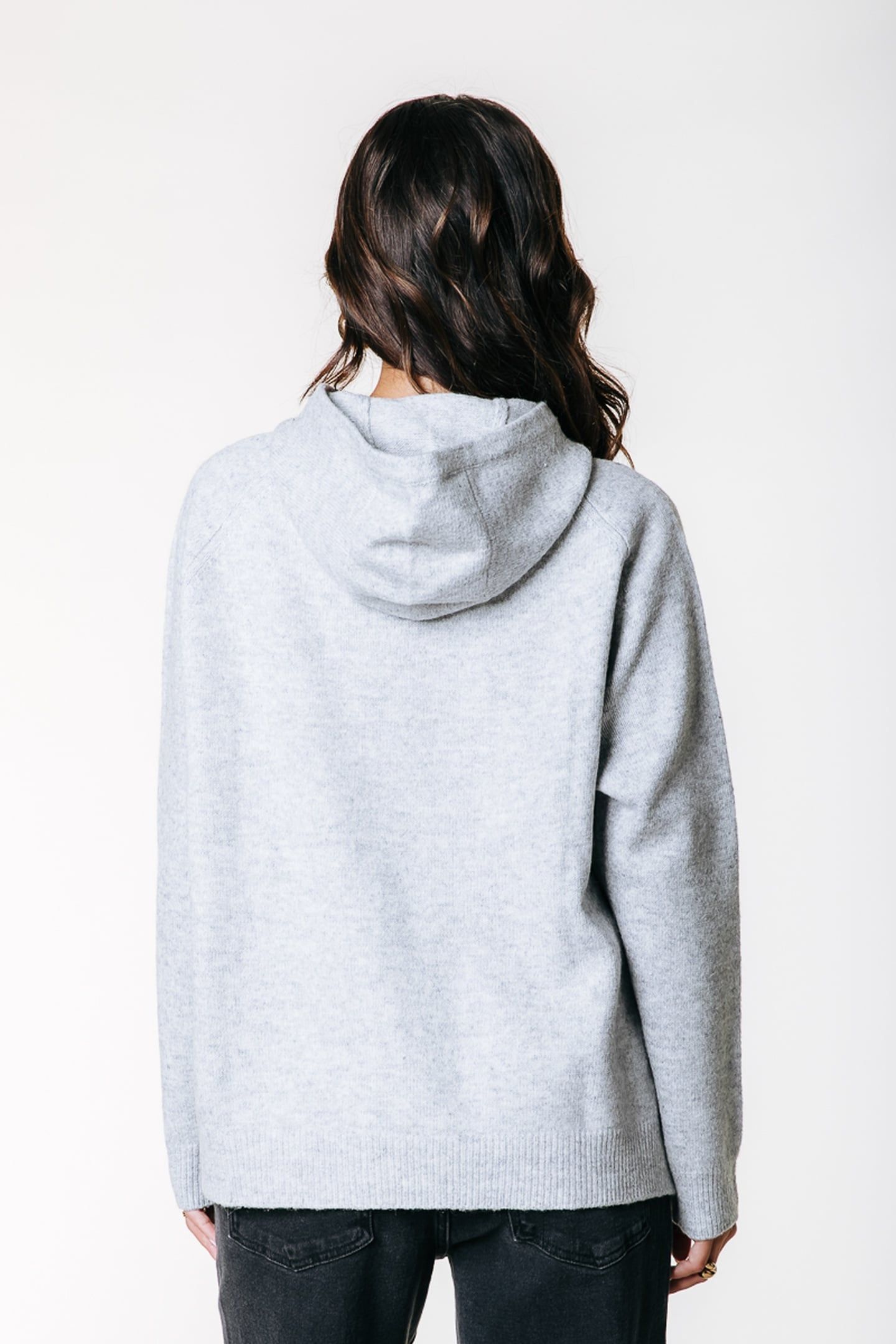 KNIT HOODIE REBEL LIGHT GREY MELANGE 3