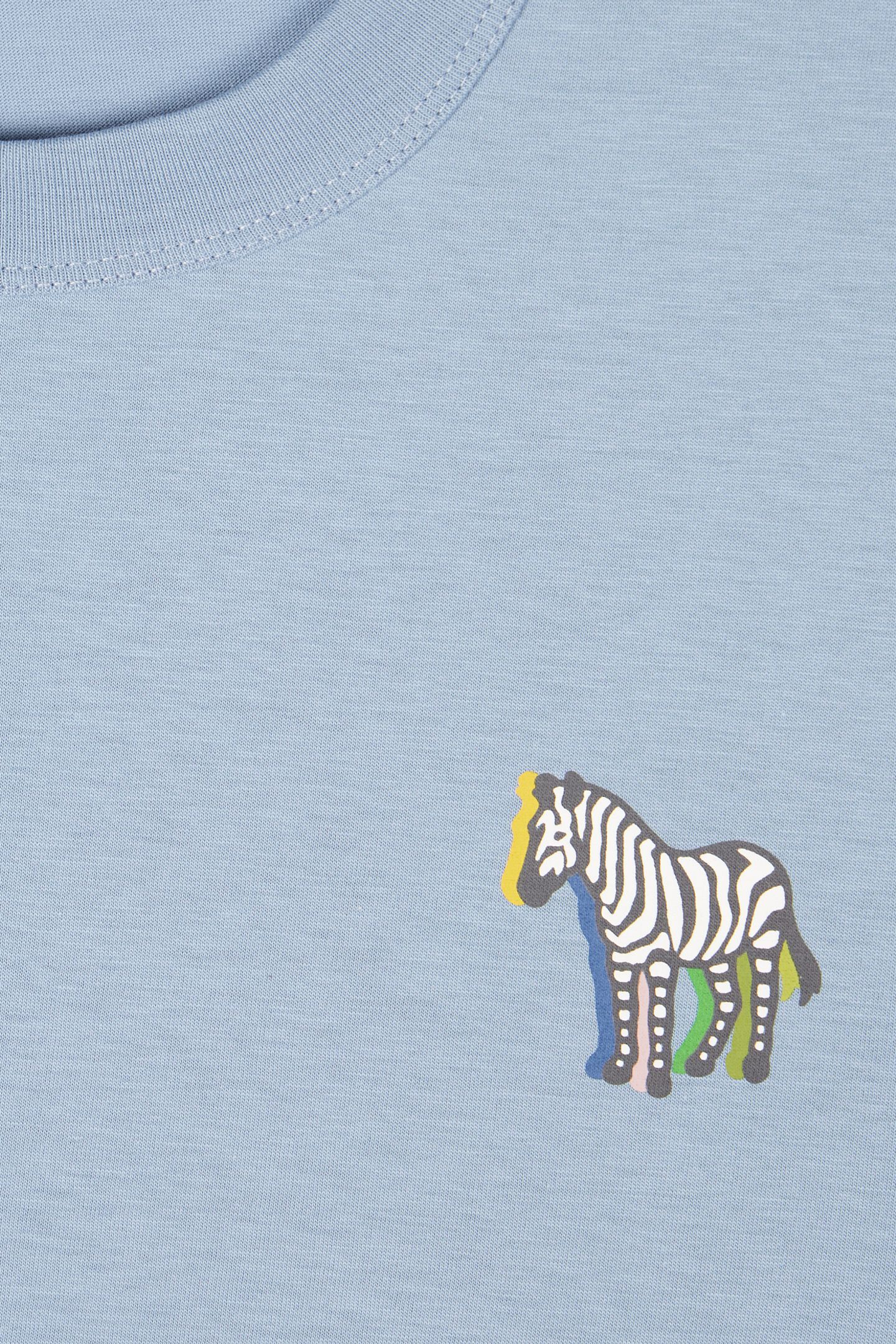 MENS REG FIT SS T SHIRT ZEBRA PUFF LIGHT BLUE 6