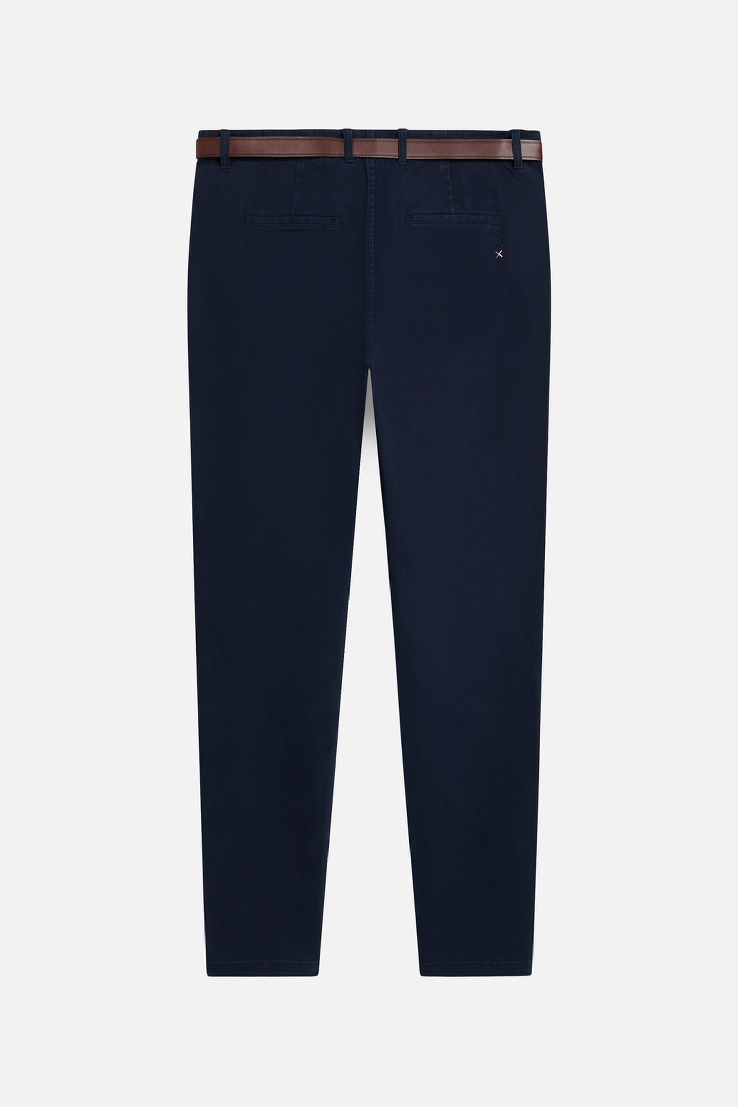 WARREN COTTON TWILL WASHED CHINO WITH BELT SKY CAPTAIN 2