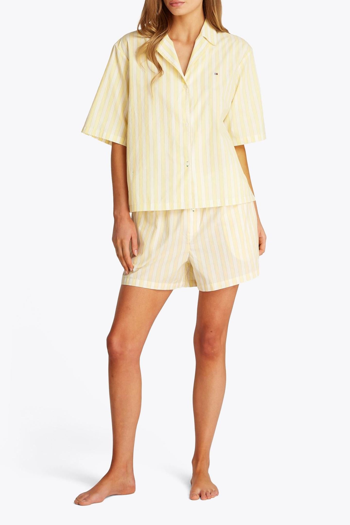 SS POPLIN SHIRT SHIRTING STRIPE CITRONELLA 1