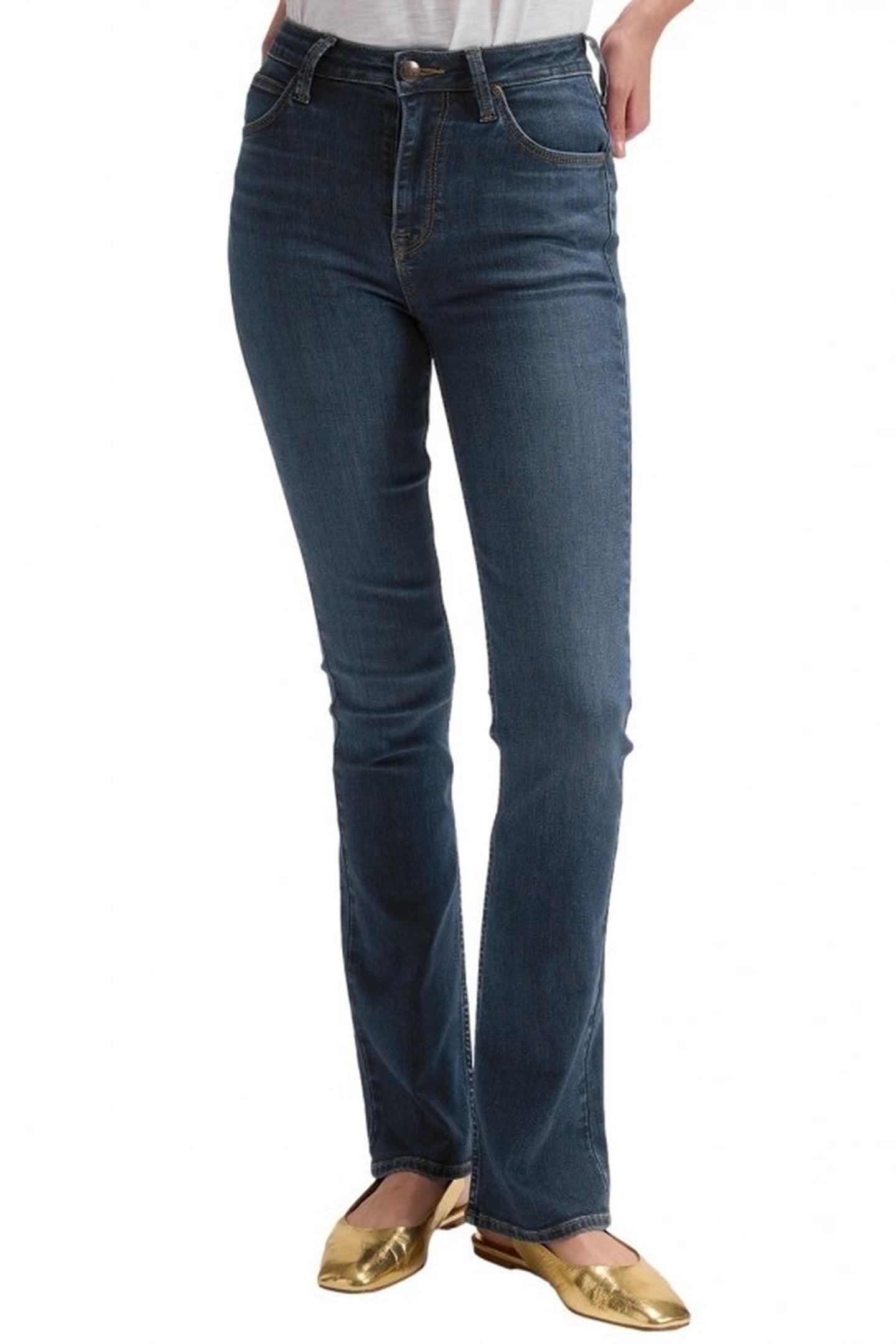 BREESE BOOT - POP OF BLUE - HIGH RISE BOOTCUT DARK BLUE 1