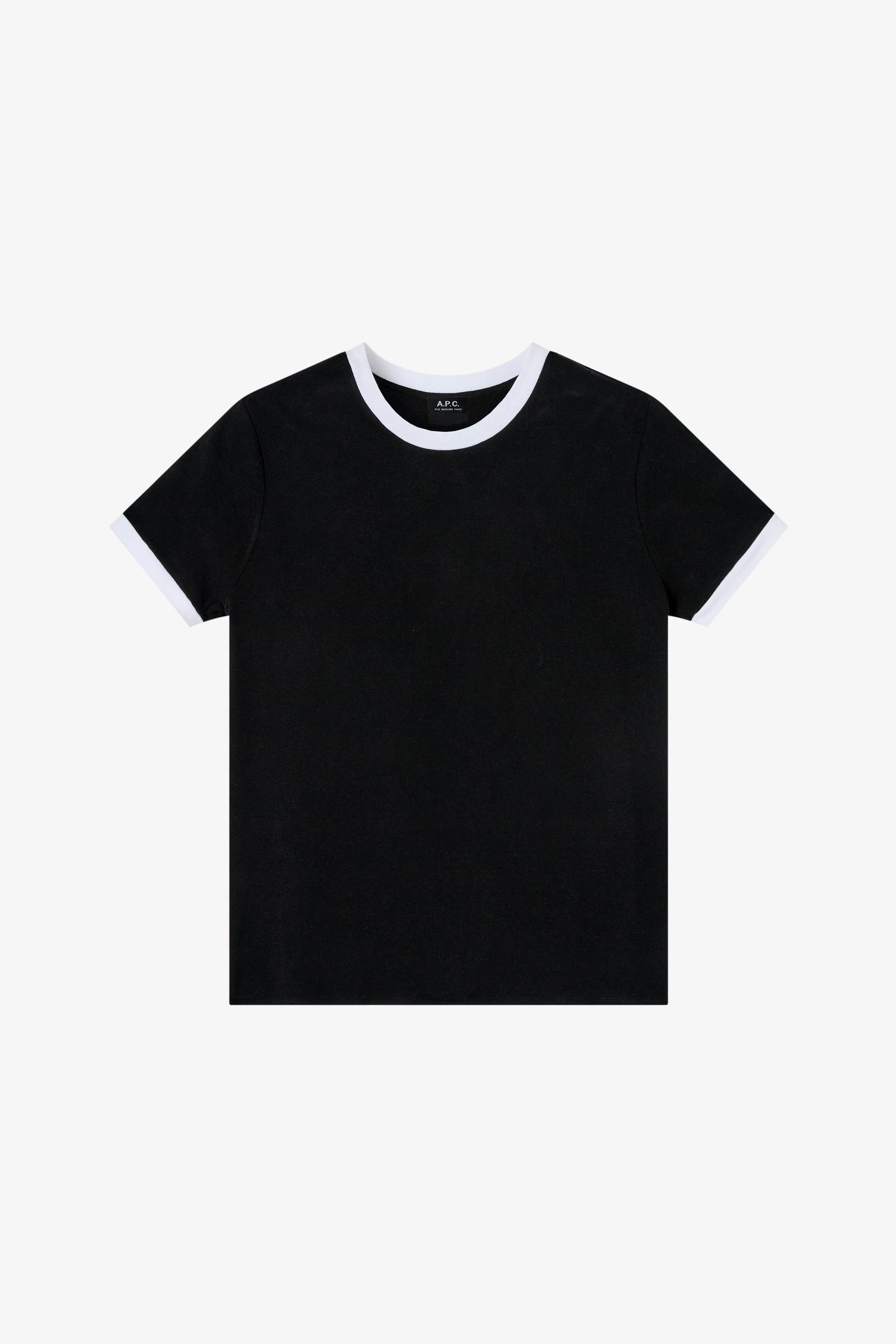 UNISEX T-SHIRT SHORT SLEEVE CONTRAST BLACK 2