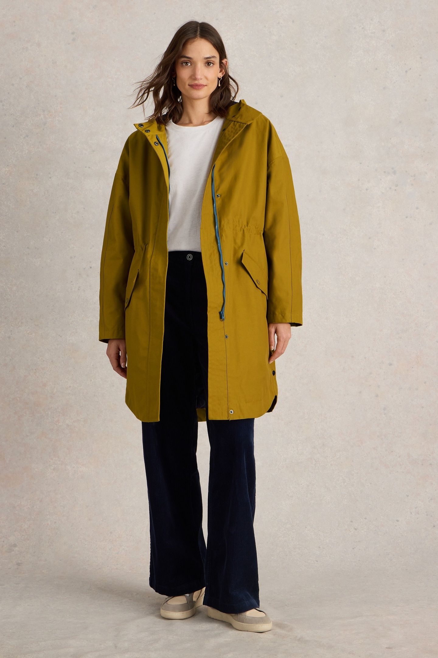WINNIE WATERPROOF COAT DARK CHARTREUSE 1