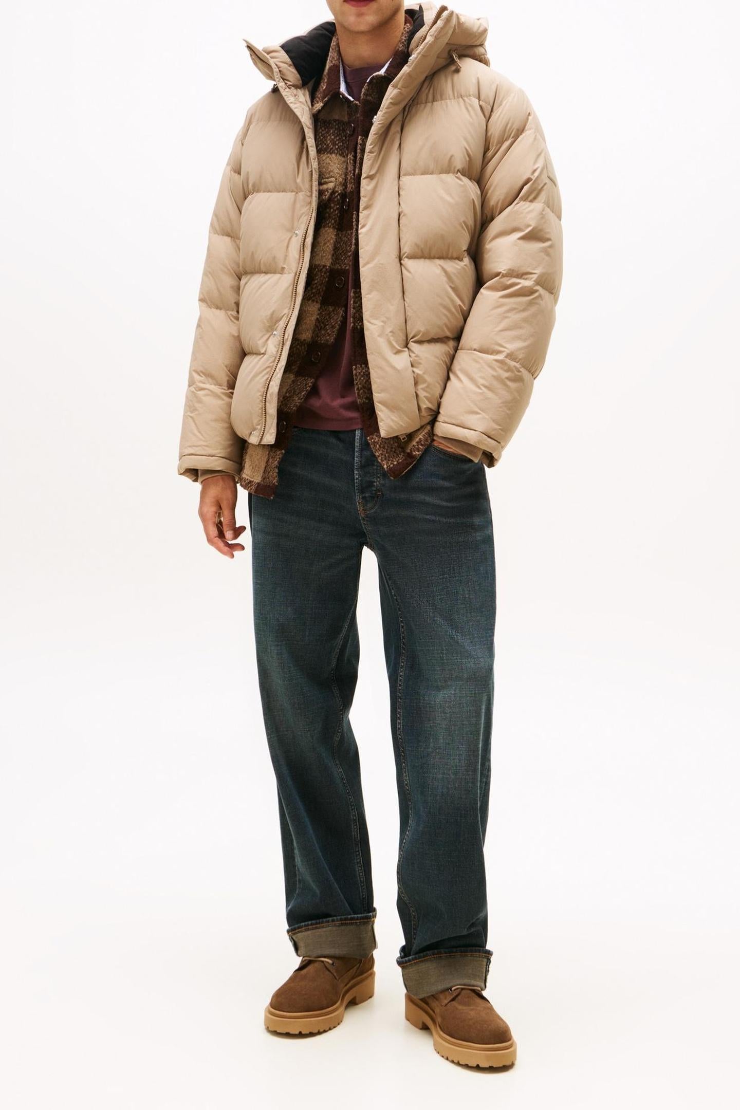 TJM HOODED DOWN PUFFER COASTAL TAUPE 3