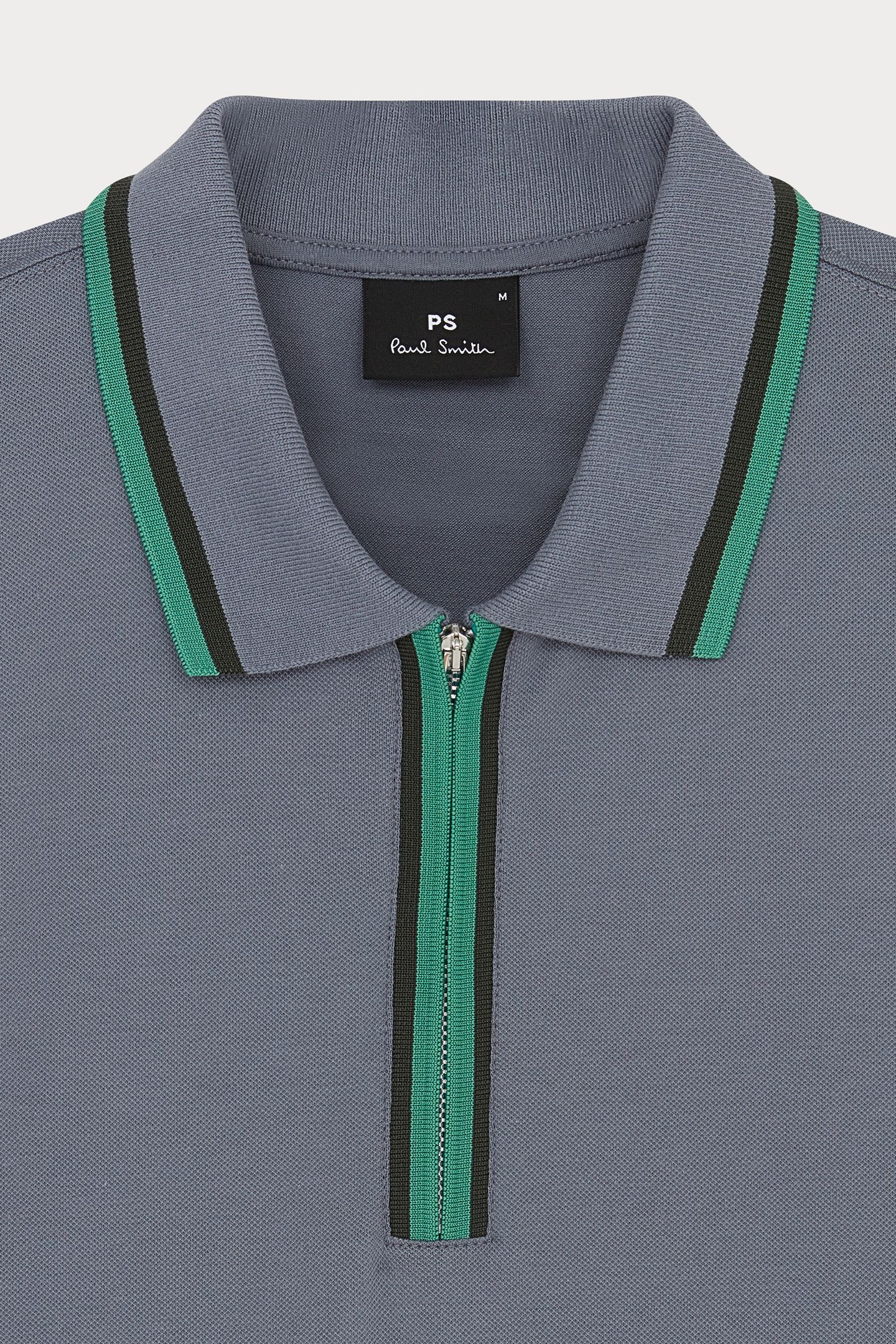 MENS REG FIT HALF ZIP POLO SLATE 7