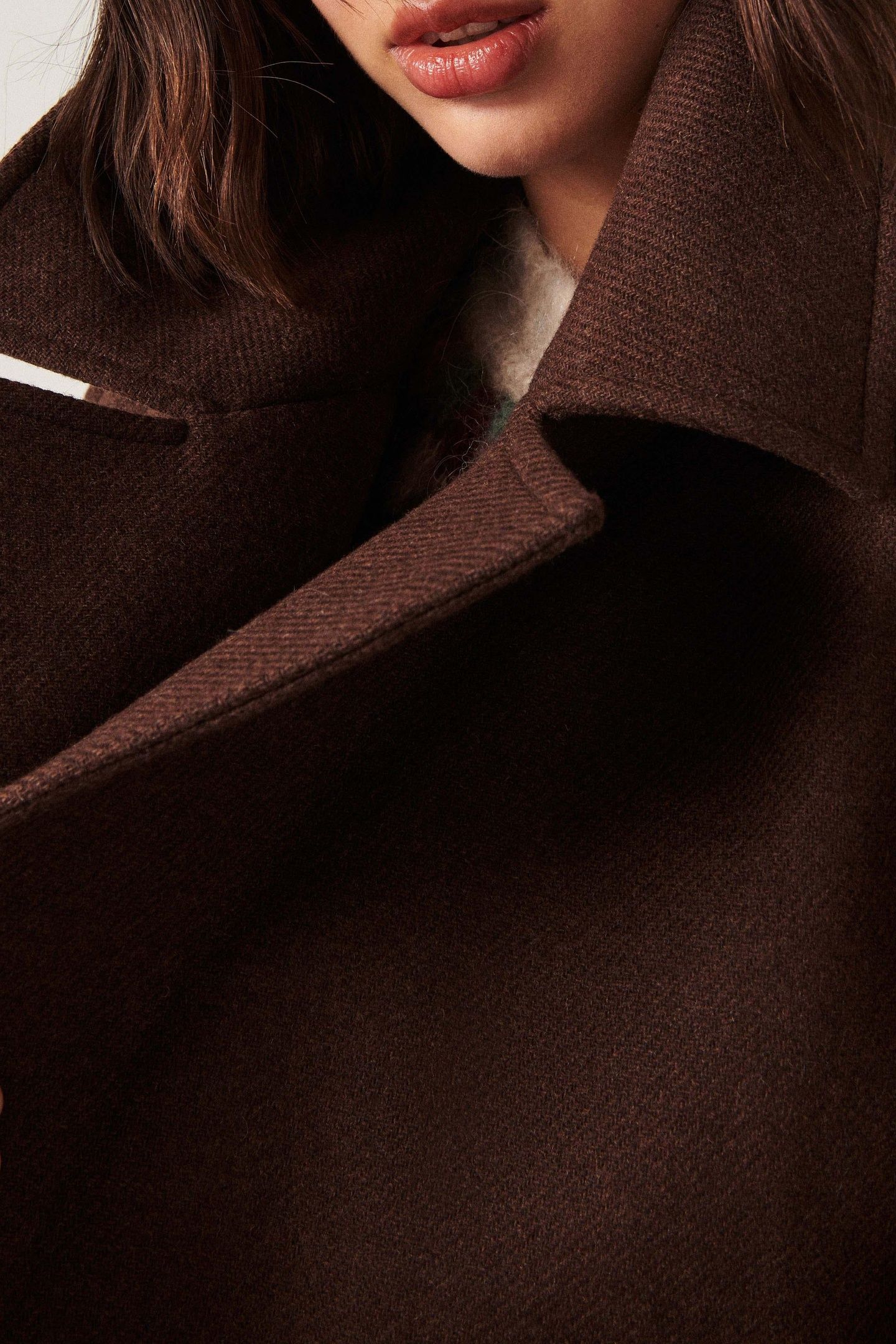 MID-LENGTH COAT MARRON 6